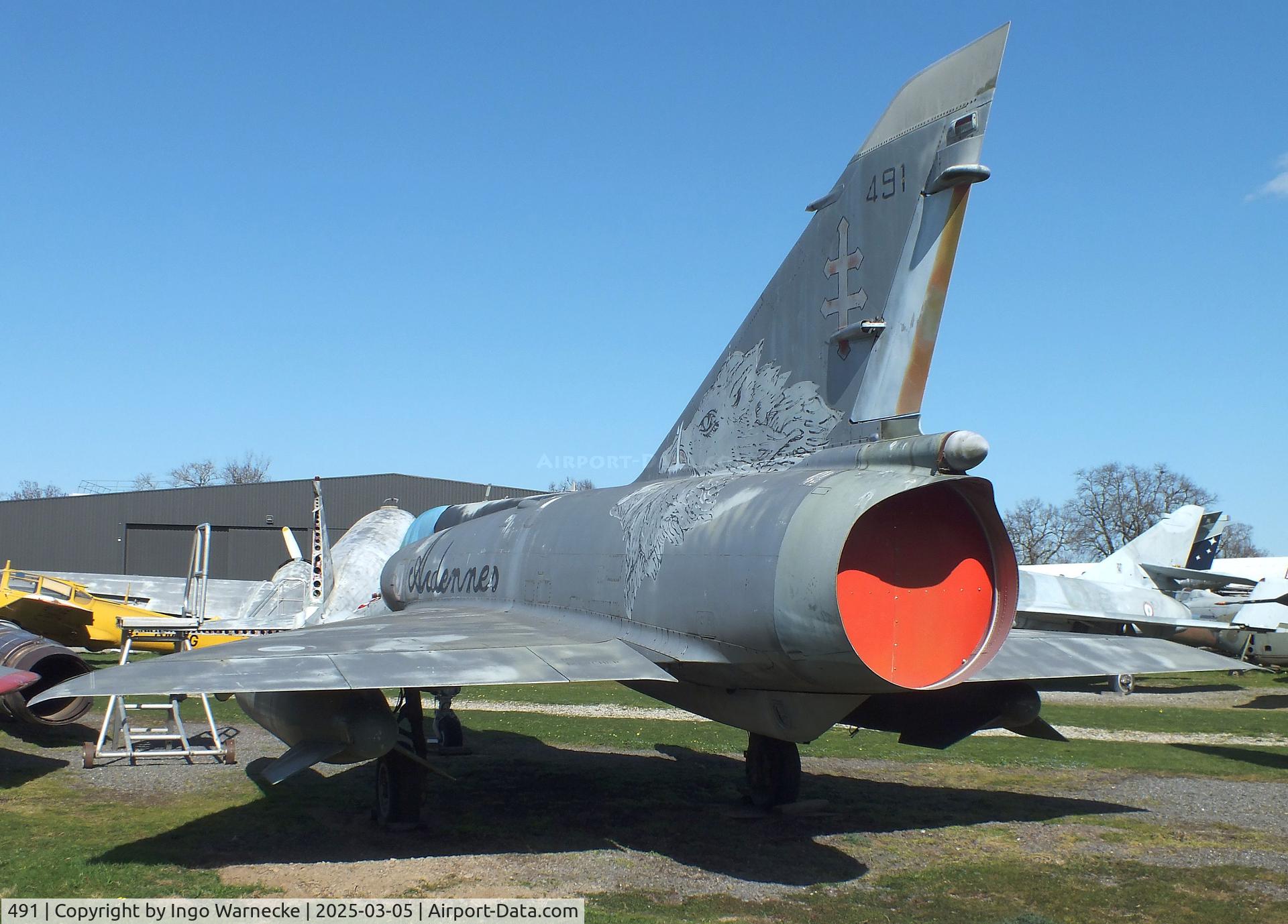 491, Dassault Mirage IIIE C/N 491, Dassault Mirage III E at the Ailes Anciennes Toulouse Museum, Blagnac