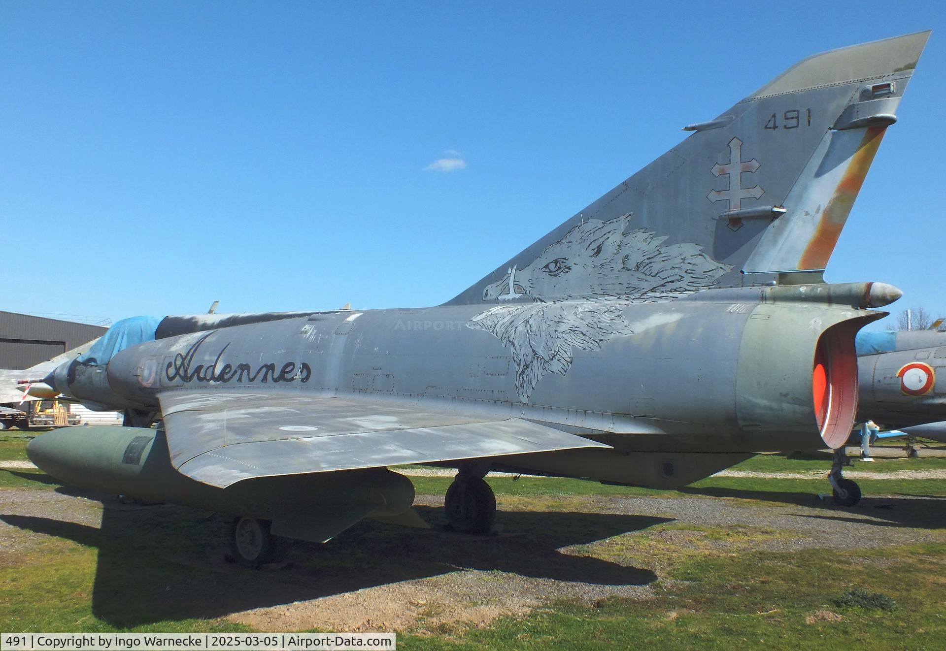 491, Dassault Mirage IIIE C/N 491, Dassault Mirage III E at the Ailes Anciennes Toulouse Museum, Blagnac