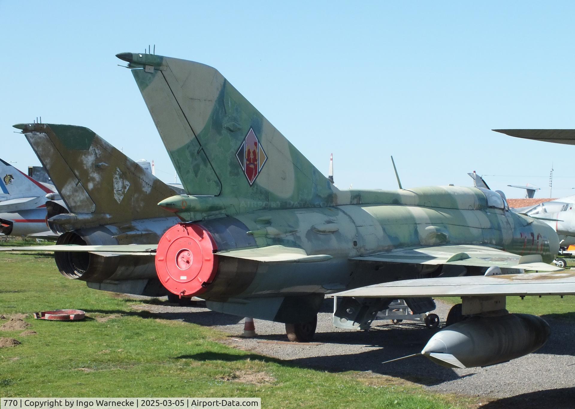 770, Mikoyan-Gurevich MiG-21SPS C/N 94A4509, Mikoyan i Gurevich MiG-21SPS FISHBED-F at the Ailes Anciennes Toulouse Museum, Blagnac