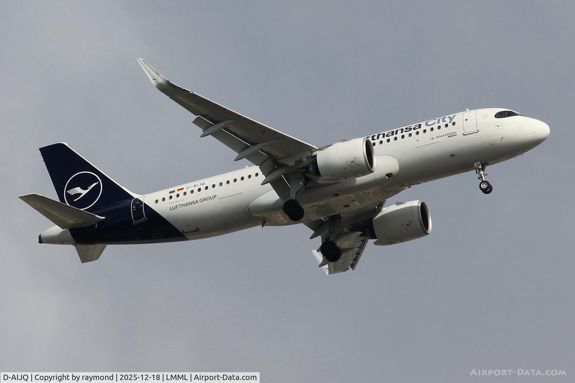 D-AIJQ, 2025 Airbus A320-271N C/N 12586, Airbus A320-271N reg D-AIJQ of Lufthansa City landing in Malta RW13.