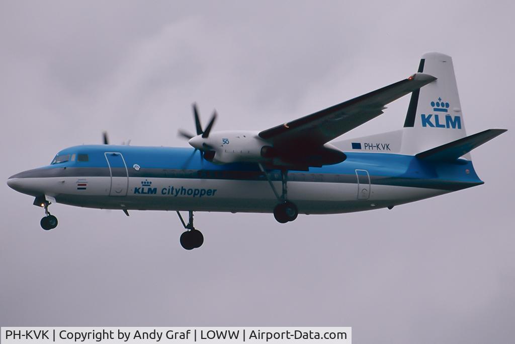 PH-KVK, 1991 Fokker 50 C/N 20219, KLM Cityhopper F50