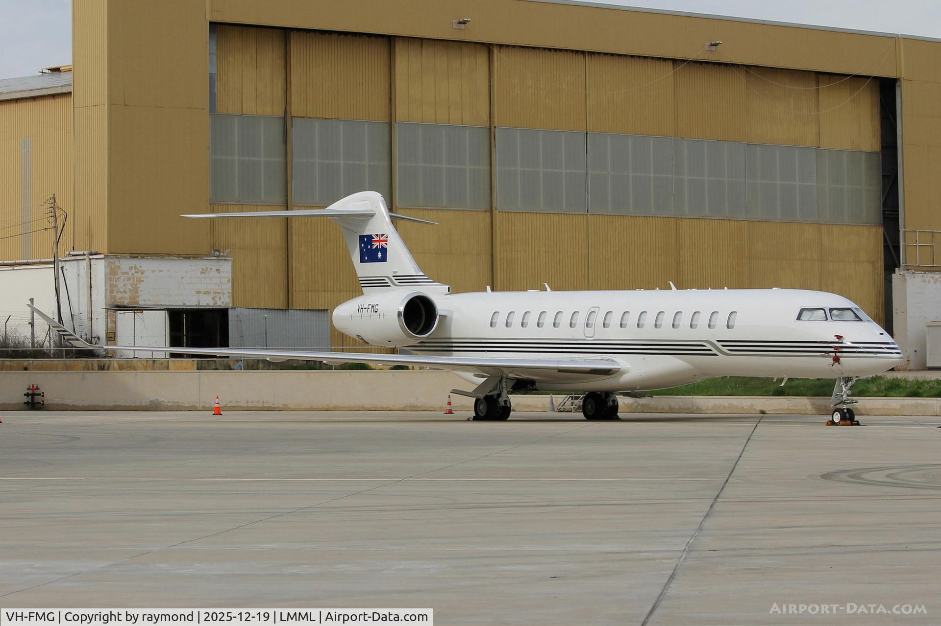 VH-FMG, 2020 Bombardier BD-700-2A12 Global 7500 C/N 70059, Bombardier BD-700-2A12 Global 7500 reg VH-FMG of FMG Aviation at Safi Aviation Park, Malta.
