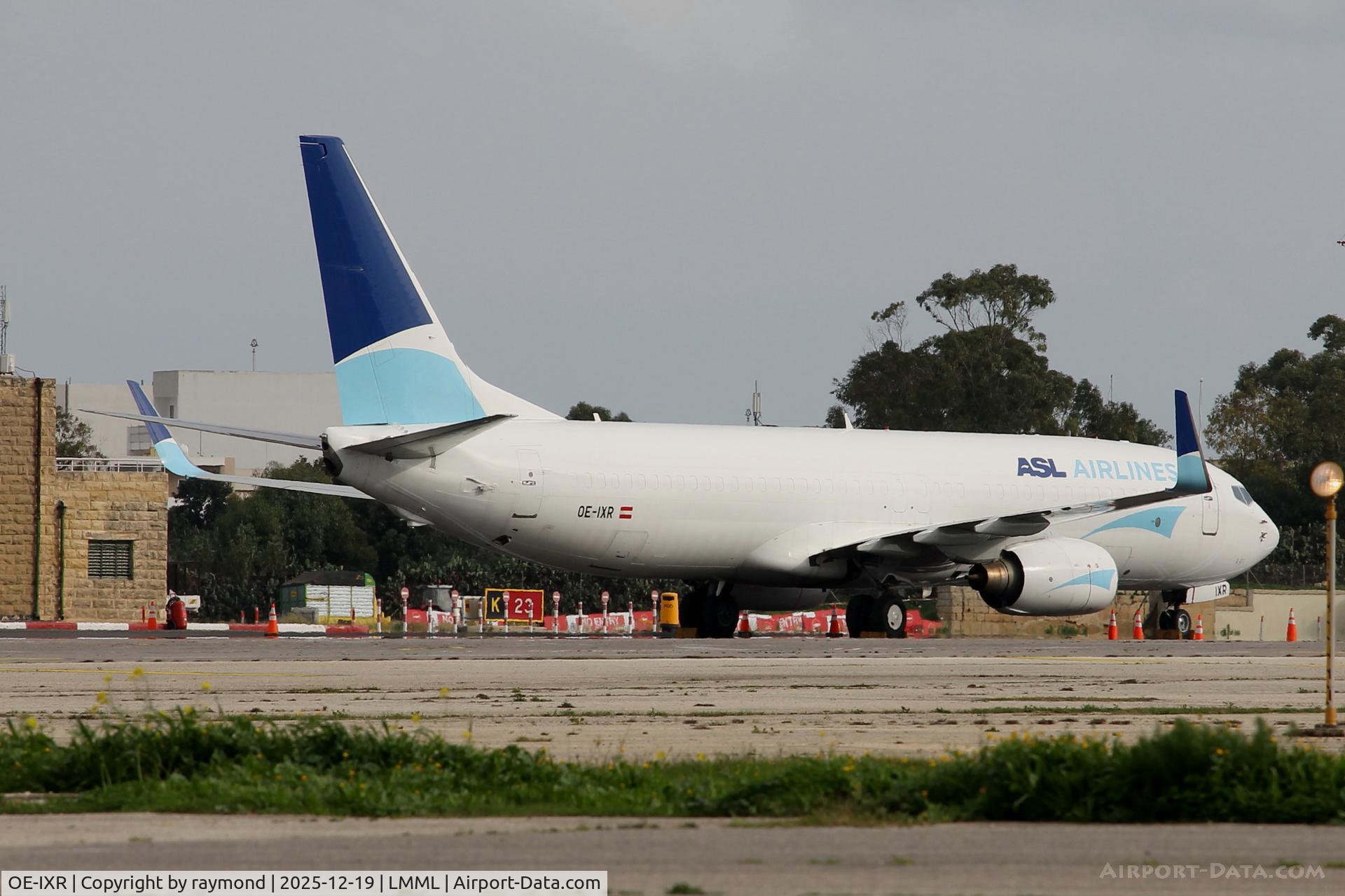 OE-IXR, Boeing 737-85R(BCF) C/N 36698, Boeing737-85R(BCF) reg OE-IXR of ASL Cargo Airlines parked on Park No2 at Malta International Airport.