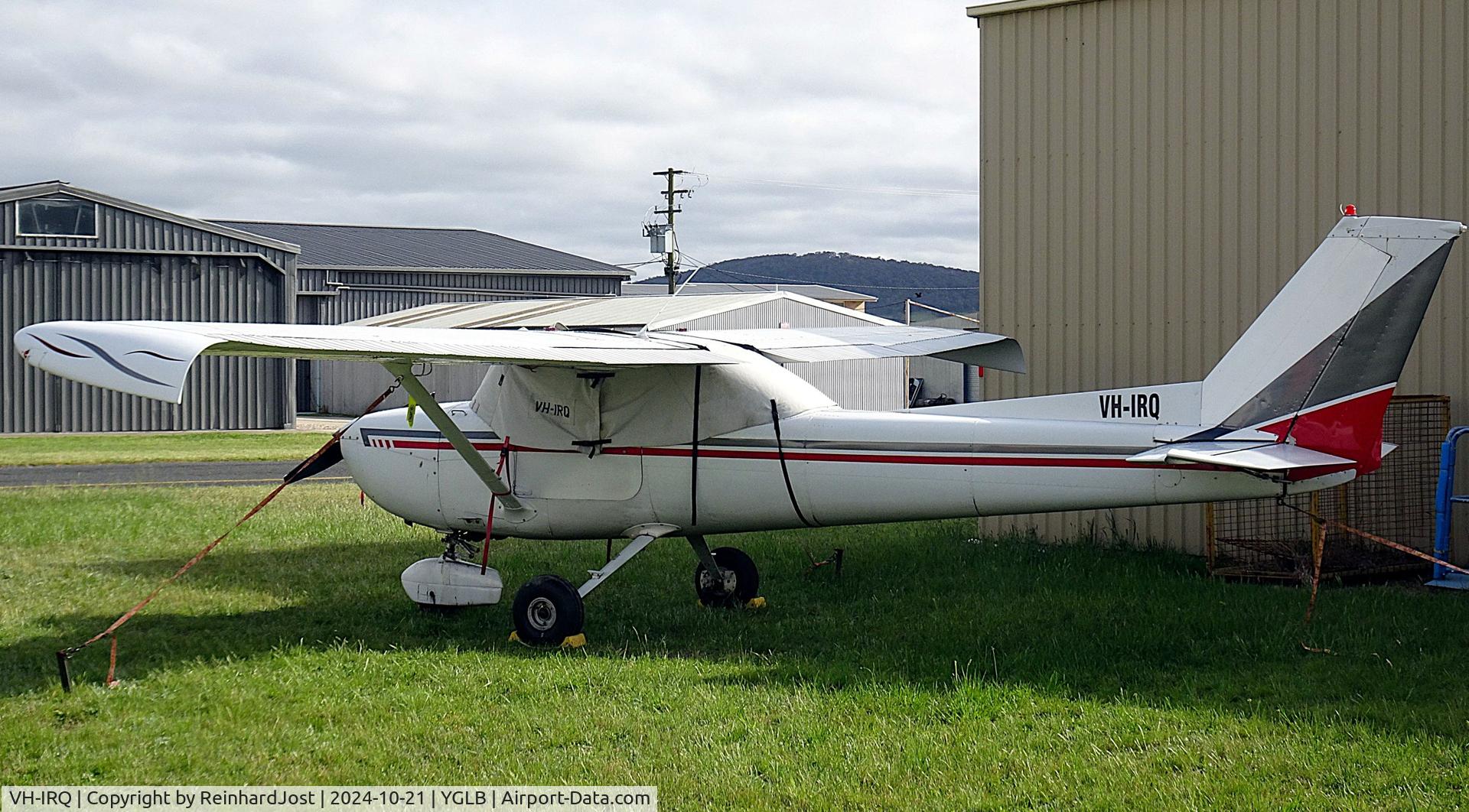 VH-IRQ, 1974 Cessna A150L Aerobat C/N A1500482, VH-IRQ without titles and main wheel covers at Goulburn, NSW
