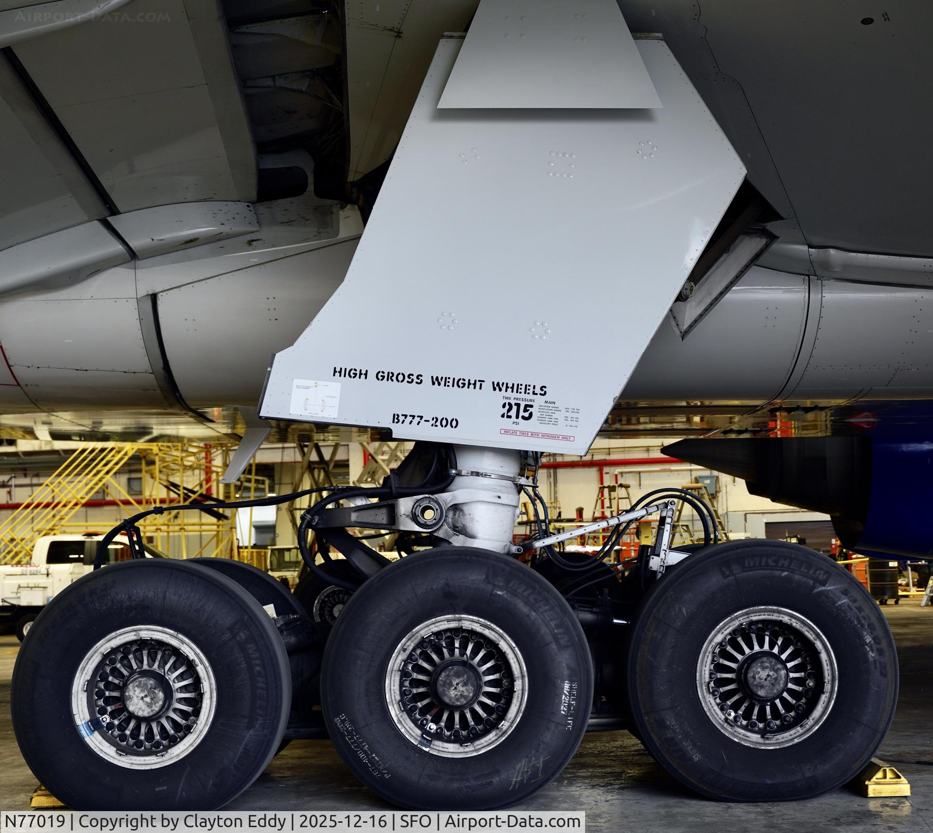 N77019, 2007 Boeing 777-224 C/N 35547, SFO 2025