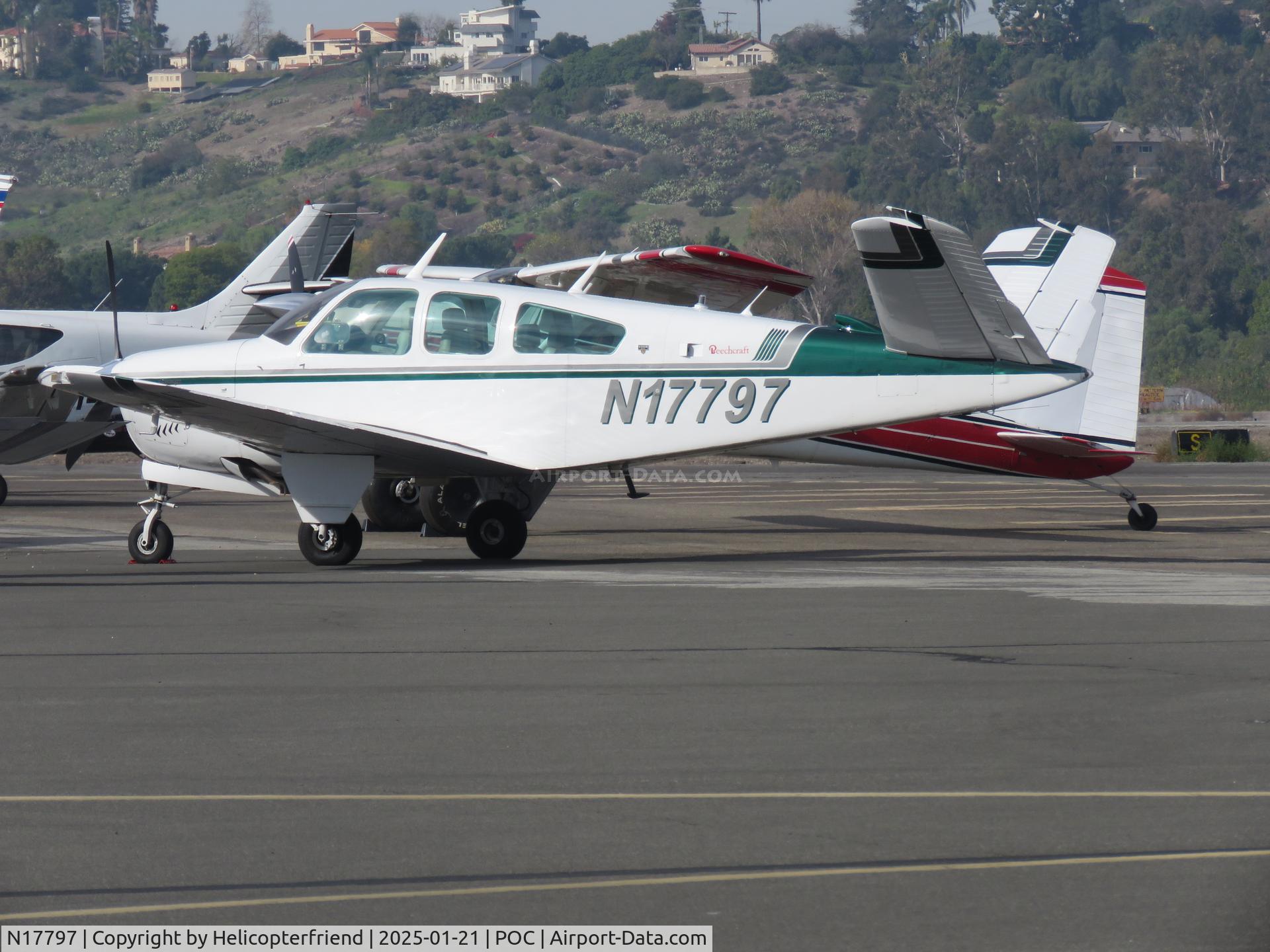N17797, 1977 Beech V35B Bonanza C/N D-10010, Static displayed