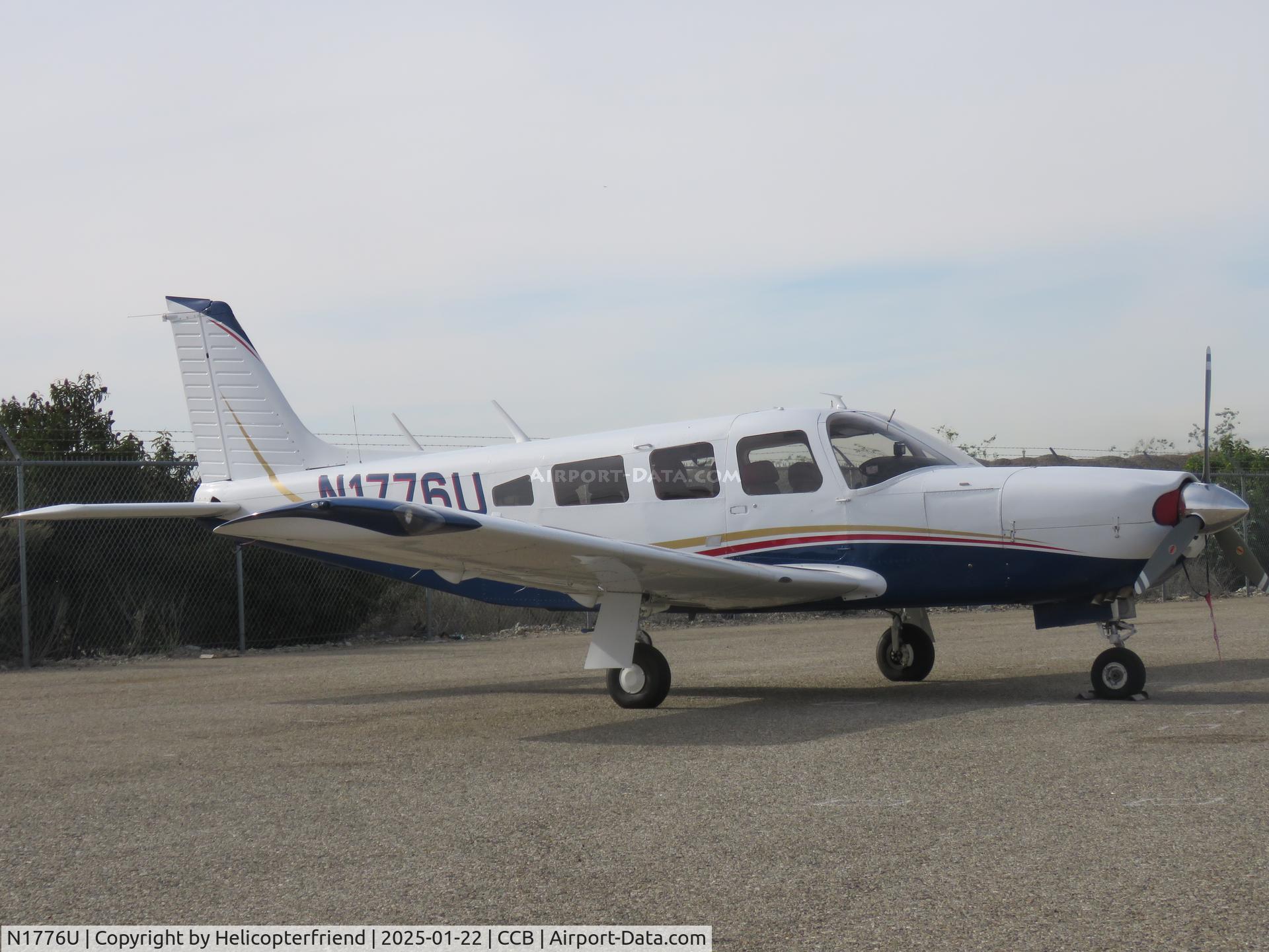N1776U, 1975 Piper PA-32R-300 Cherokee Lance C/N 32R-7680024, Parked near south fence