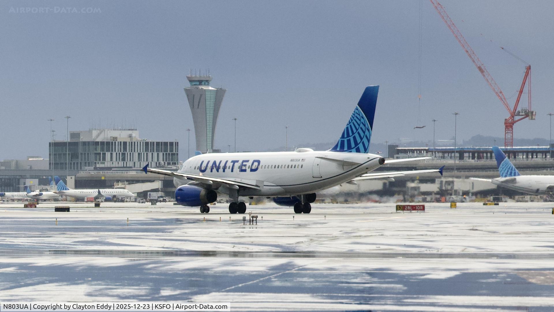 N803UA, 1997 Airbus A319-131 C/N 748, Runway 10 SFO 2025