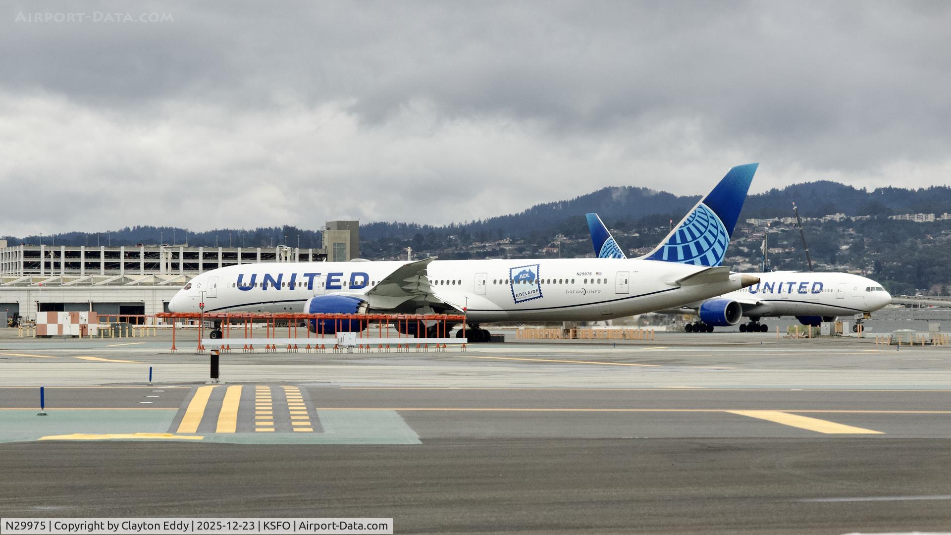 N29975, 2020 Boeing 787-9 Dreamliner C/N 66134, Runway 10 SFO 2025