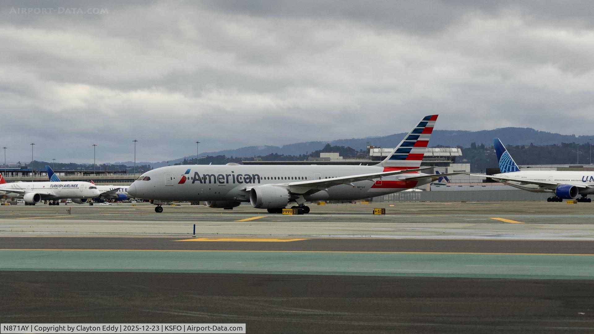 N871AY, 2020 Boeing 787-8 Dreamliner C/N 65991, Runway 10 SFO 2025