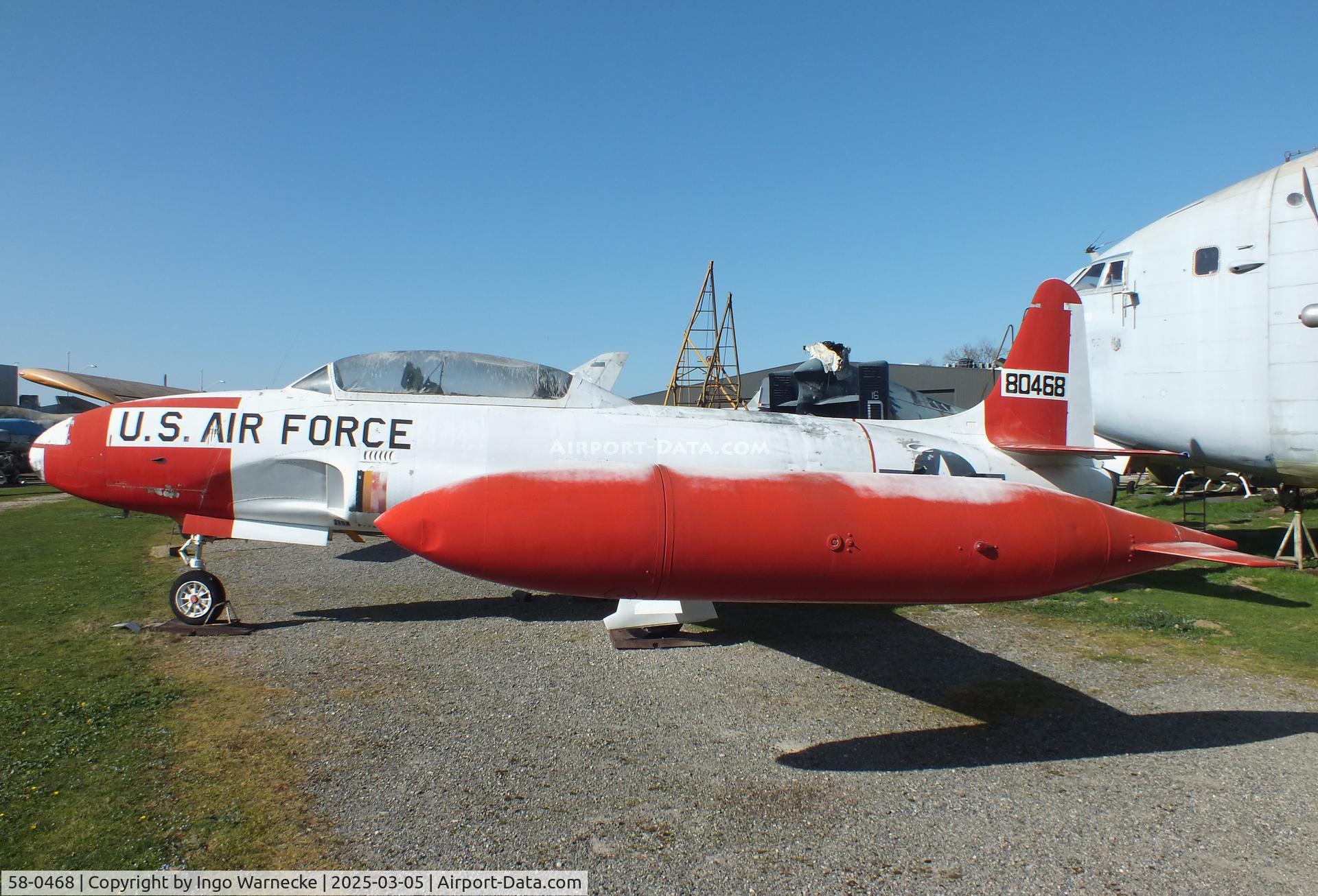 58-0468, 1958 Lockheed T-33A Shooting Star C/N 580-1437, Lockheed T-33A at the Ailes Anciennes Toulouse Museum, Blagnac