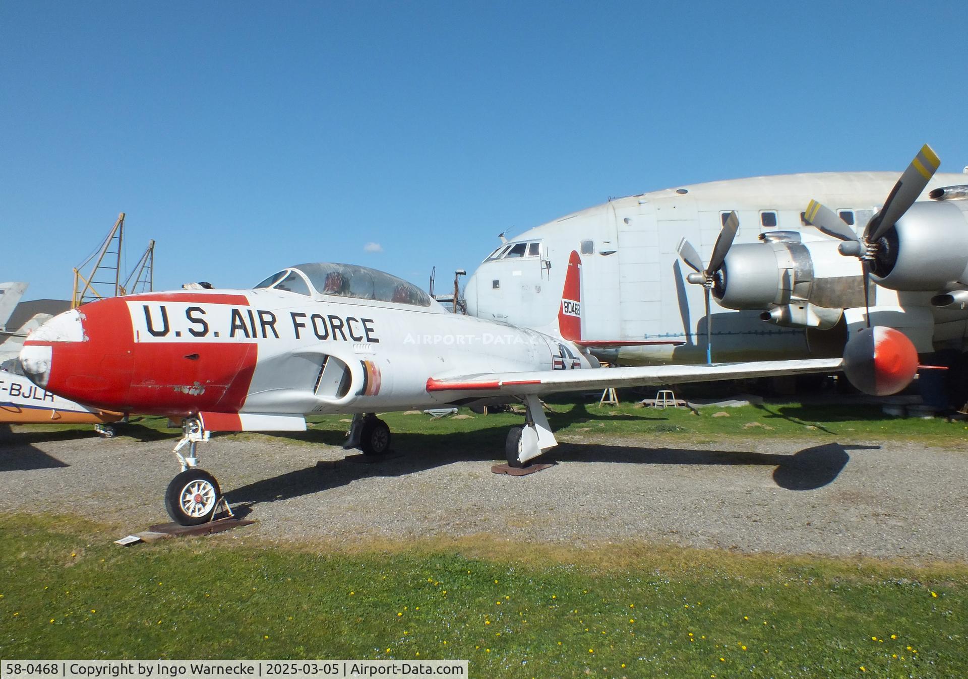 58-0468, 1958 Lockheed T-33A Shooting Star C/N 580-1437, Lockheed T-33A at the Ailes Anciennes Toulouse Museum, Blagnac
