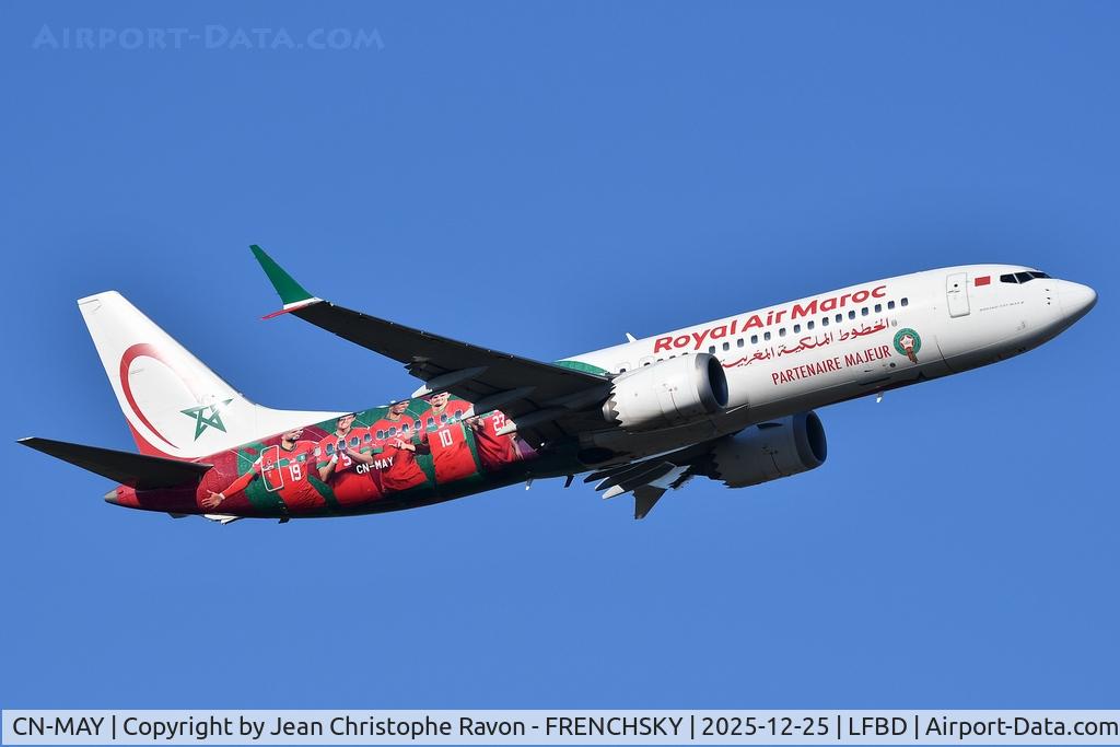 CN-MAY, 2019 Boeing 737-8 MAX C/N 60011, Bordeaux (BOD)	Casablanca (CMN)	AT793