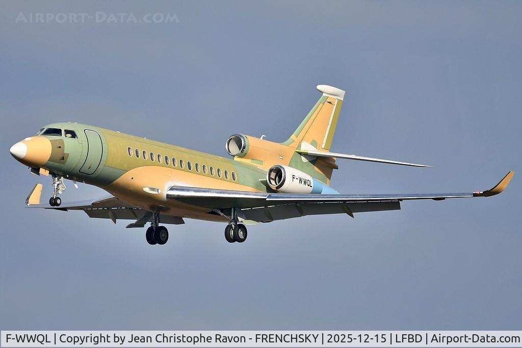 F-WWQL, 2025 DASSAULT AVIATION Falcon 8X C/N 507, test flight