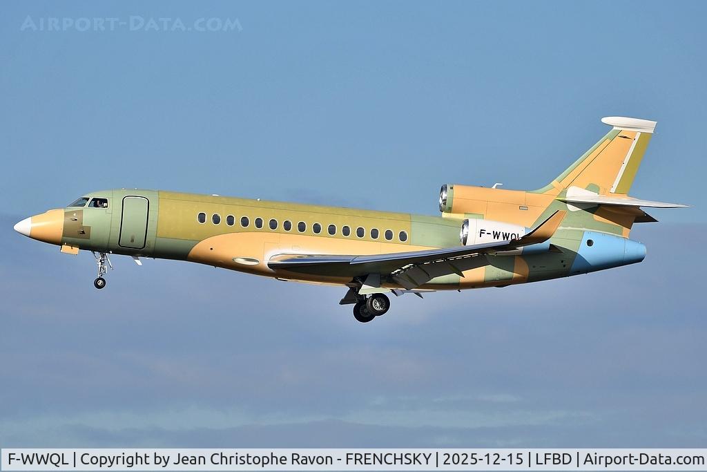 F-WWQL, 2025 DASSAULT AVIATION Falcon 8X C/N 507, test flight