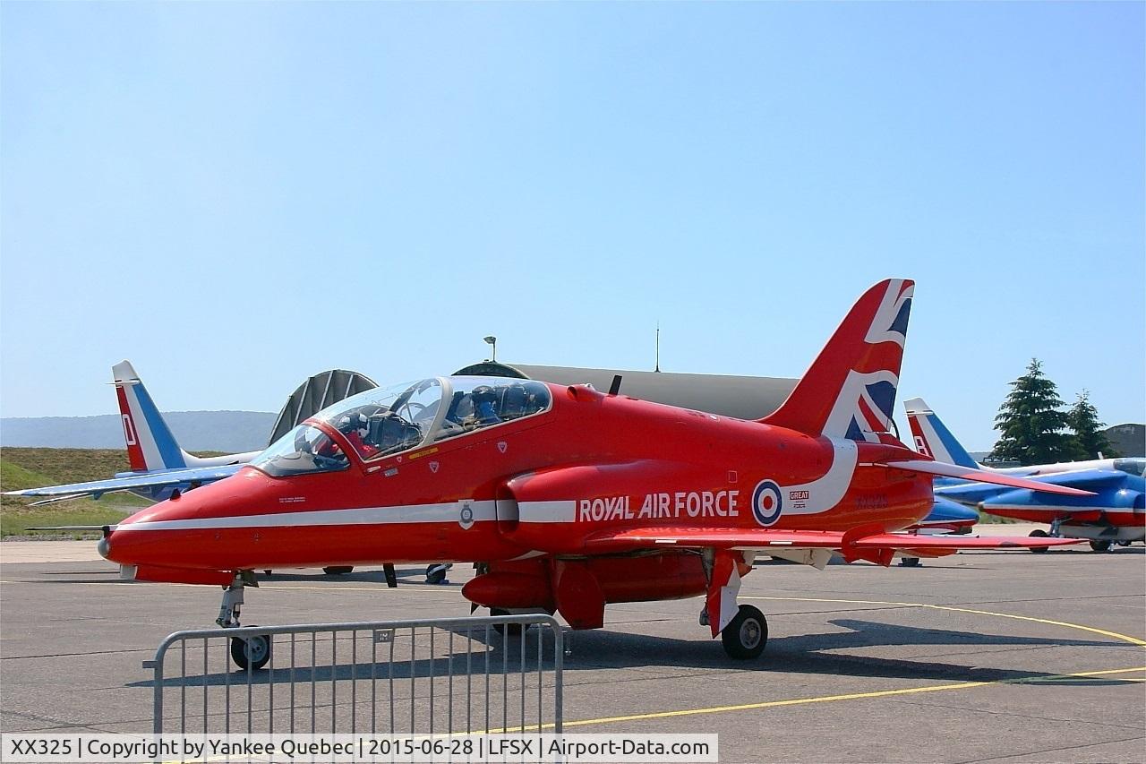 XX325, 1980 Hawker Siddeley Hawk T.1 C/N 169/312150, Red Arrows Hawker Siddeley Hawk T.1, Luxeuil-St Sauveur Air Base 116 (LFSX)
