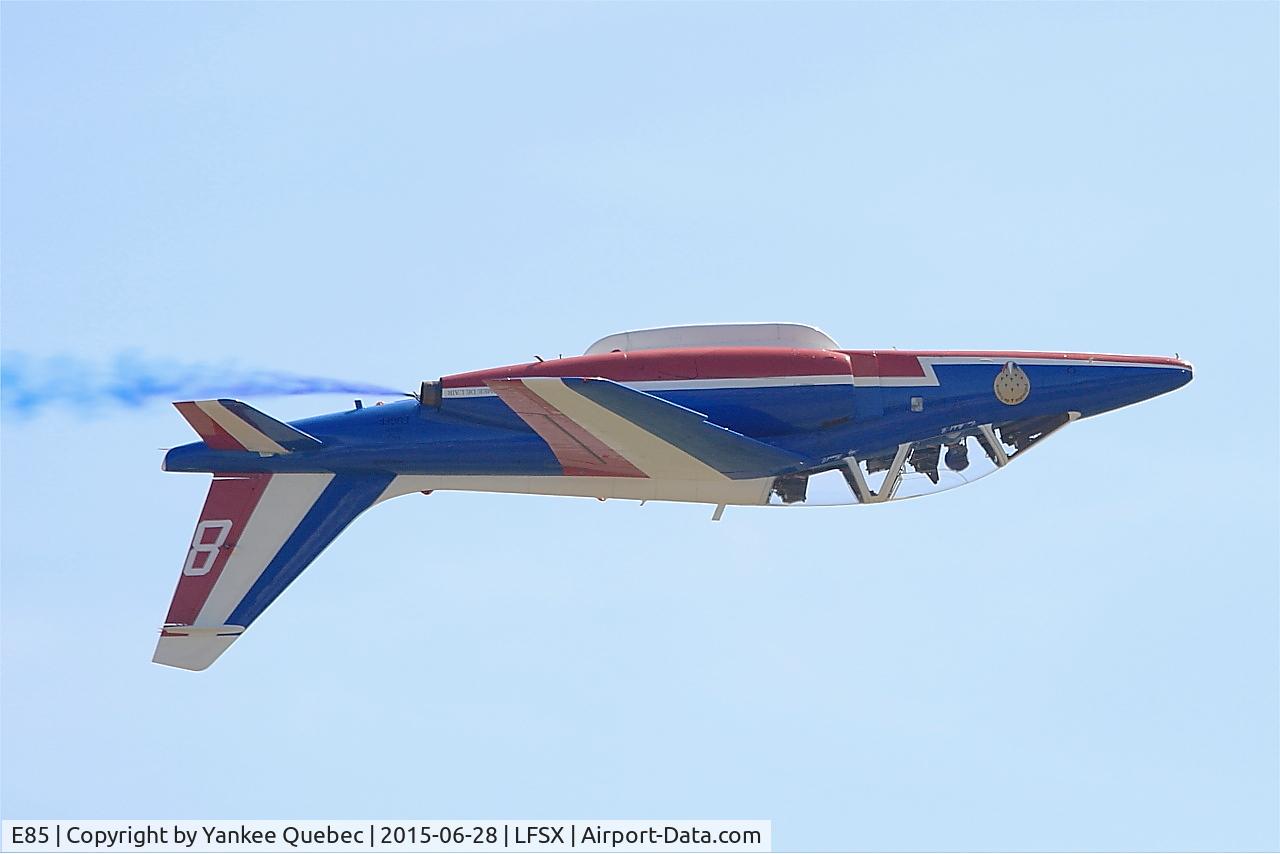 E85, Dassault-Dornier Alpha Jet E C/N E85, Dassault-Dornier Alpha Jet E (F-UGFF), Athos 08 of Patrouille de France 2015, Luxeuil-St Sauveur Air Base 116 (LFSX)