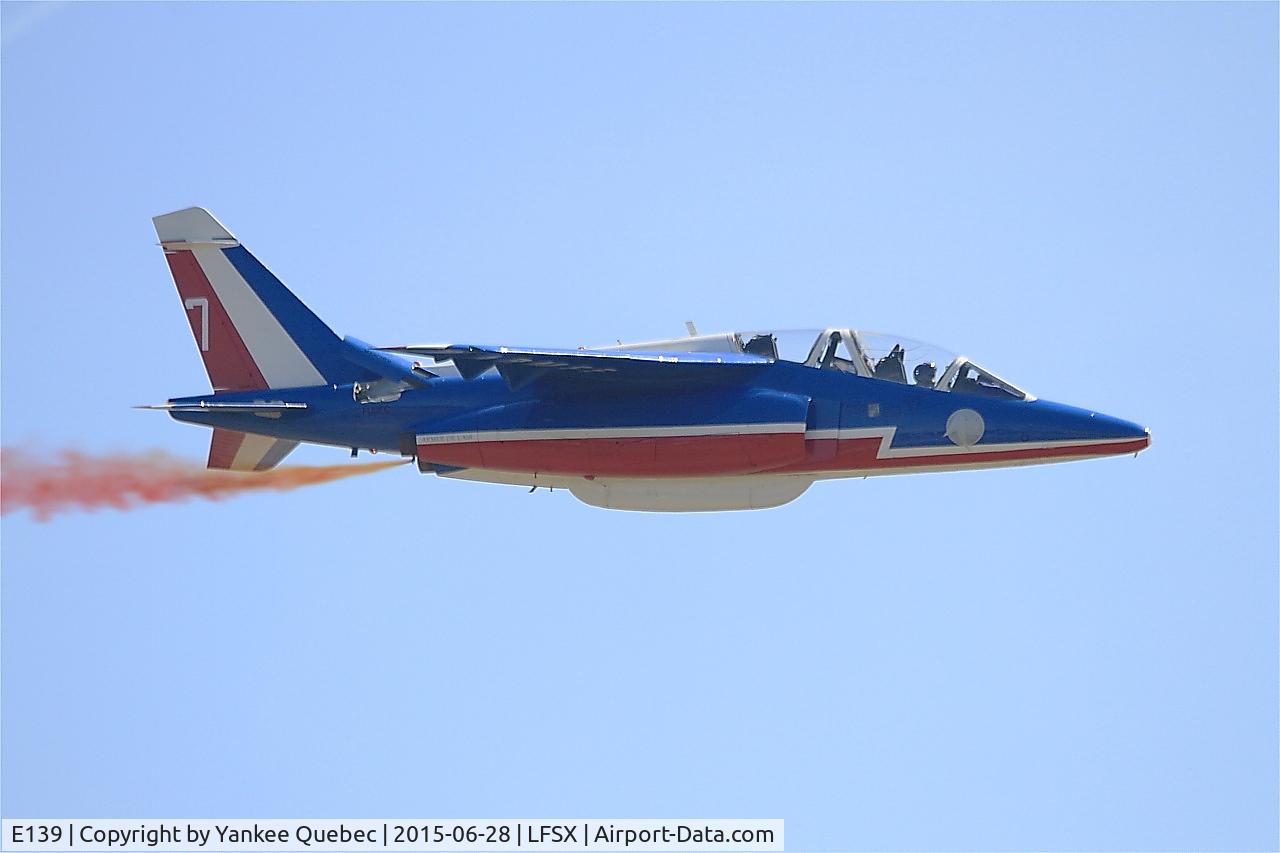 E139, Dassault-Dornier Alpha Jet E C/N E139, Dassault-Dornier Alpha Jet E (F-UGFC), Athos 07 of Patrouille de France 2015, Luxeuil-St Sauveur Air Base 116 (LFSX)