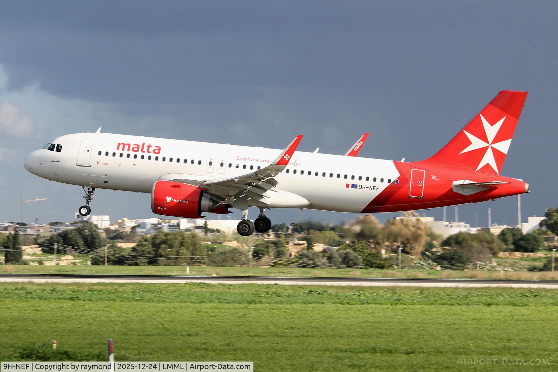 9H-NEF, 2023 Airbus A320-251N C/N 11518, KM Malta Airlines Airbus A320-251N reg 9H-NEF landing in Malta, seen here on final approach for RW31.