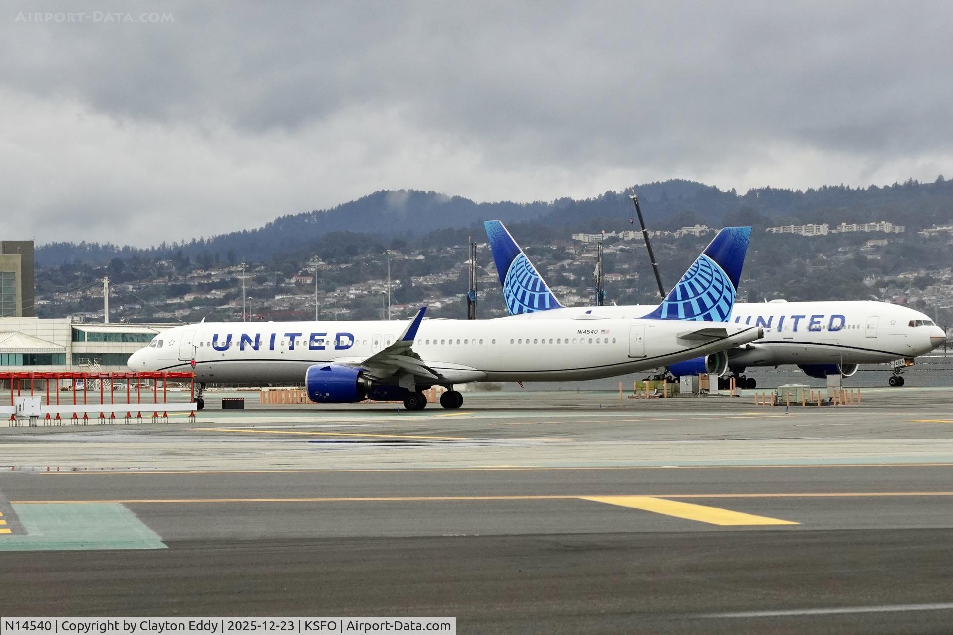 N14540, 2025 Airbus 321-271NX (NEO) C/N 12489, Runway 10 SFO 2025