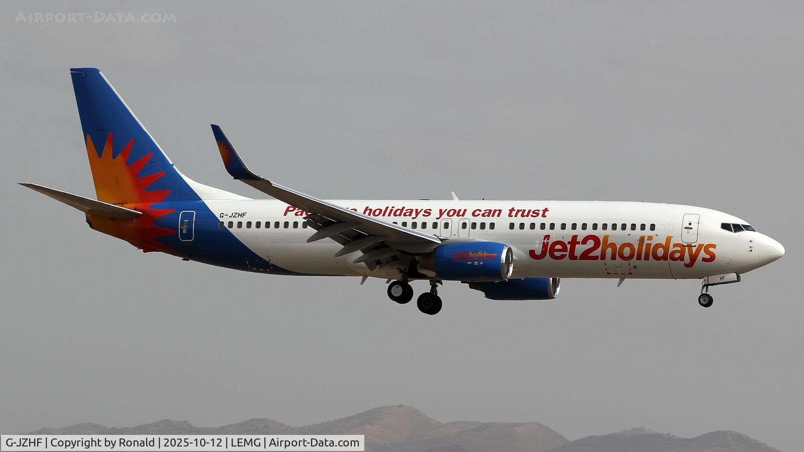 G-JZHF, 1999 Boeing 737-8K2 C/N 28378, at agp