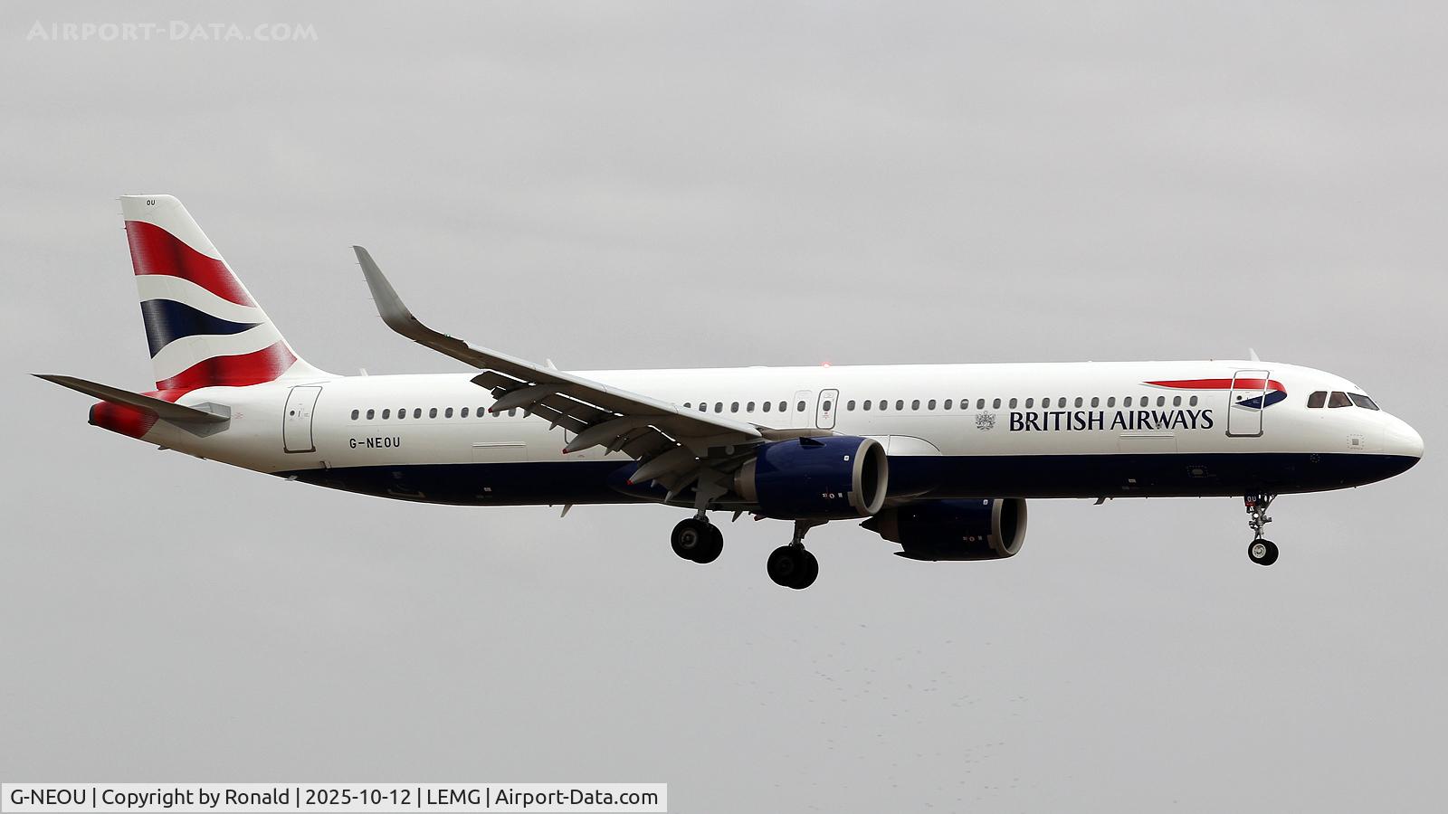 G-NEOU, 2019 Airbus A321-251NX C/N 8808, at agp