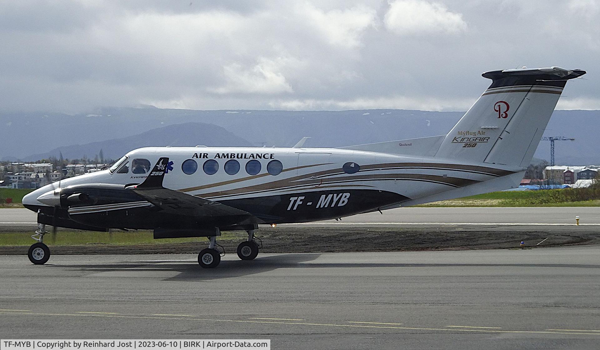 TF-MYB, 2017 Beechcraft B200GT C/N BY-291, KingAir of Myflug Air as Air Ambulance at Reykjavik Domestic, Iceland