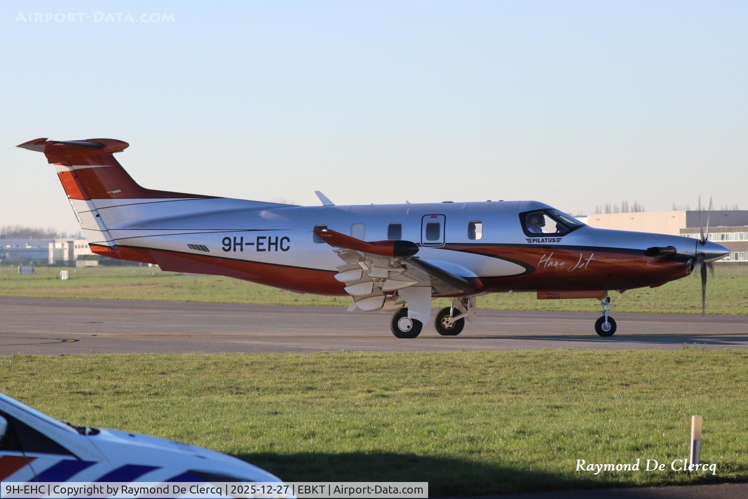 9H-EHC, Pilatus PC-12 NGX C/N 2285, 9H-EHC at Kortrijk Airport.