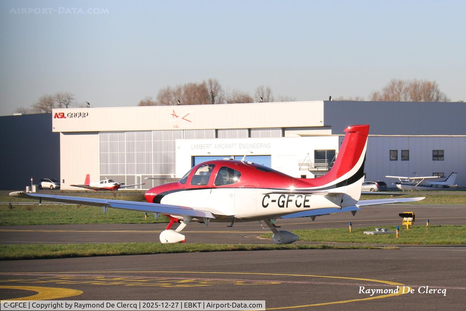 C-GFCE, 2006 Cirrus SR22 C/N 2086, At Kortrijk Airport.