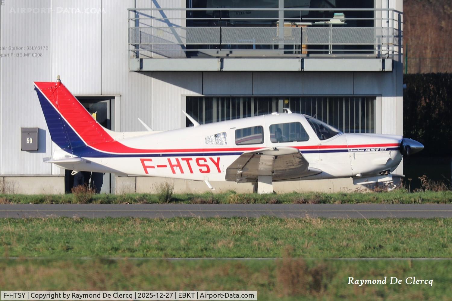 F-HTSY, 1977 Piper PA-28R-201 Cherokee Arrow III C/N 28R-7737052, At Kortrijk Airport.
