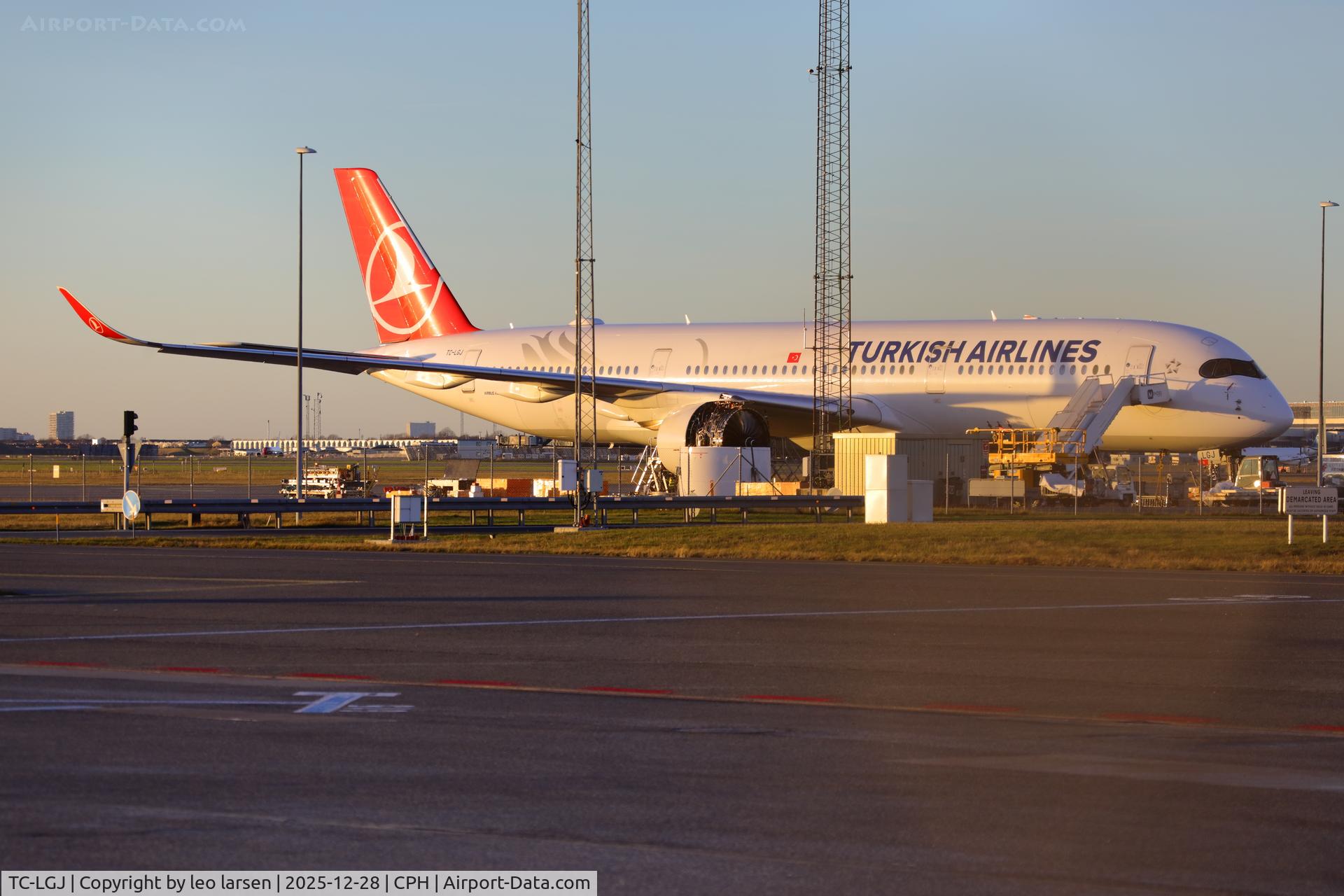 TC-LGJ, 2021 Airbus A350-941 C/N 463, Copenhagen 28.12.2025.Promlems with RH RR XWB-84 engine .In CPH 8 days