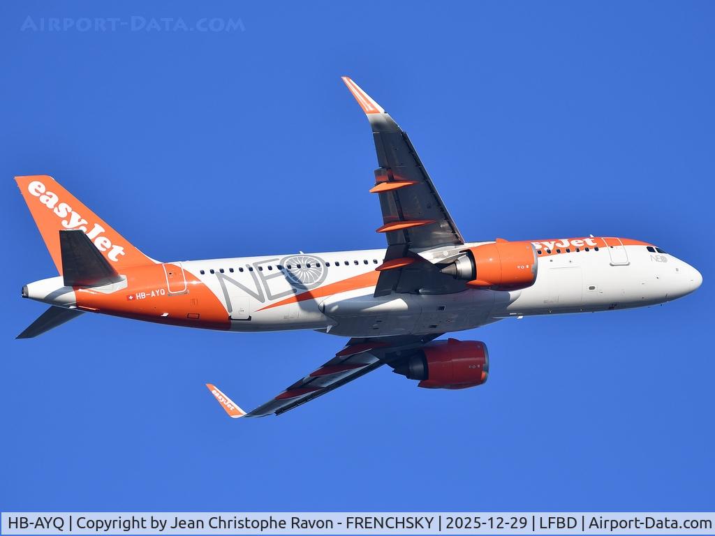 HB-AYQ, 2021 Airbus A320-251N C/N 10186, Bordeaux (BOD)	Geneva (GVA)	U21320