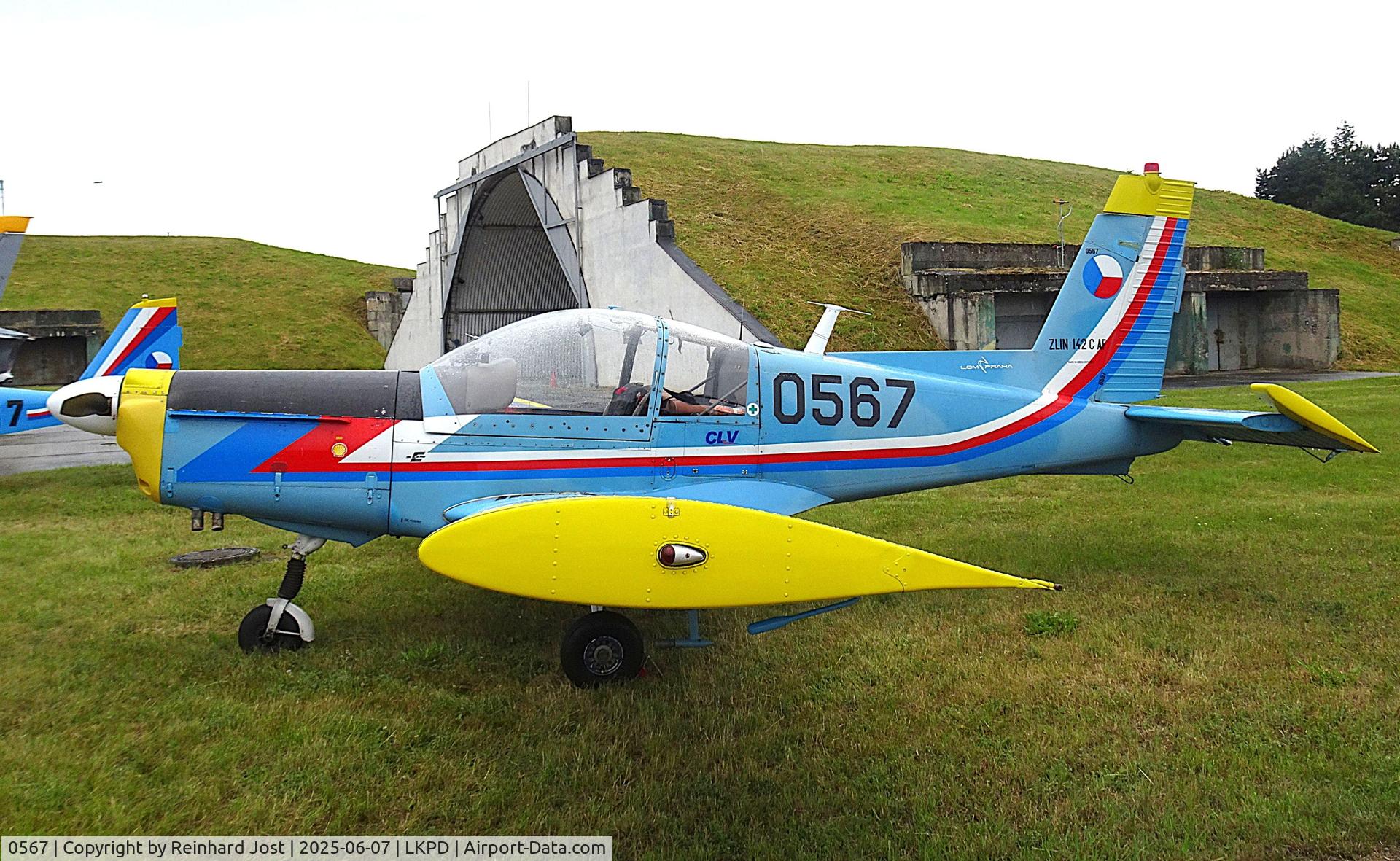 0567, Zlin Z-142C AF C/N 0567, On display during the Pardubice Airshow 2025