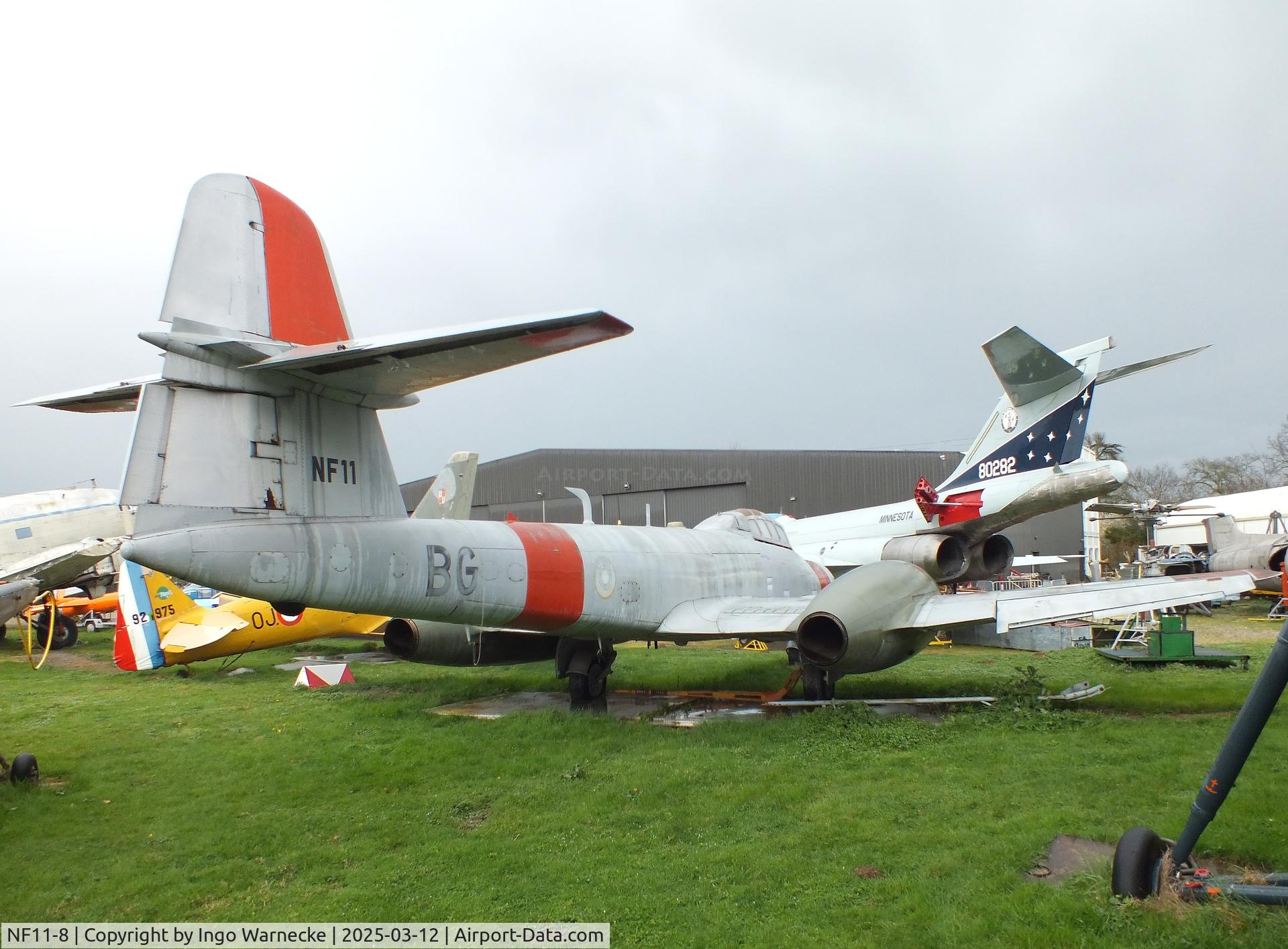 NF11-8, Gloster Meteor C/N 8, Gloster Meteor NF11 at the Ailes Anciennes Toulouse Museum, Blagnac