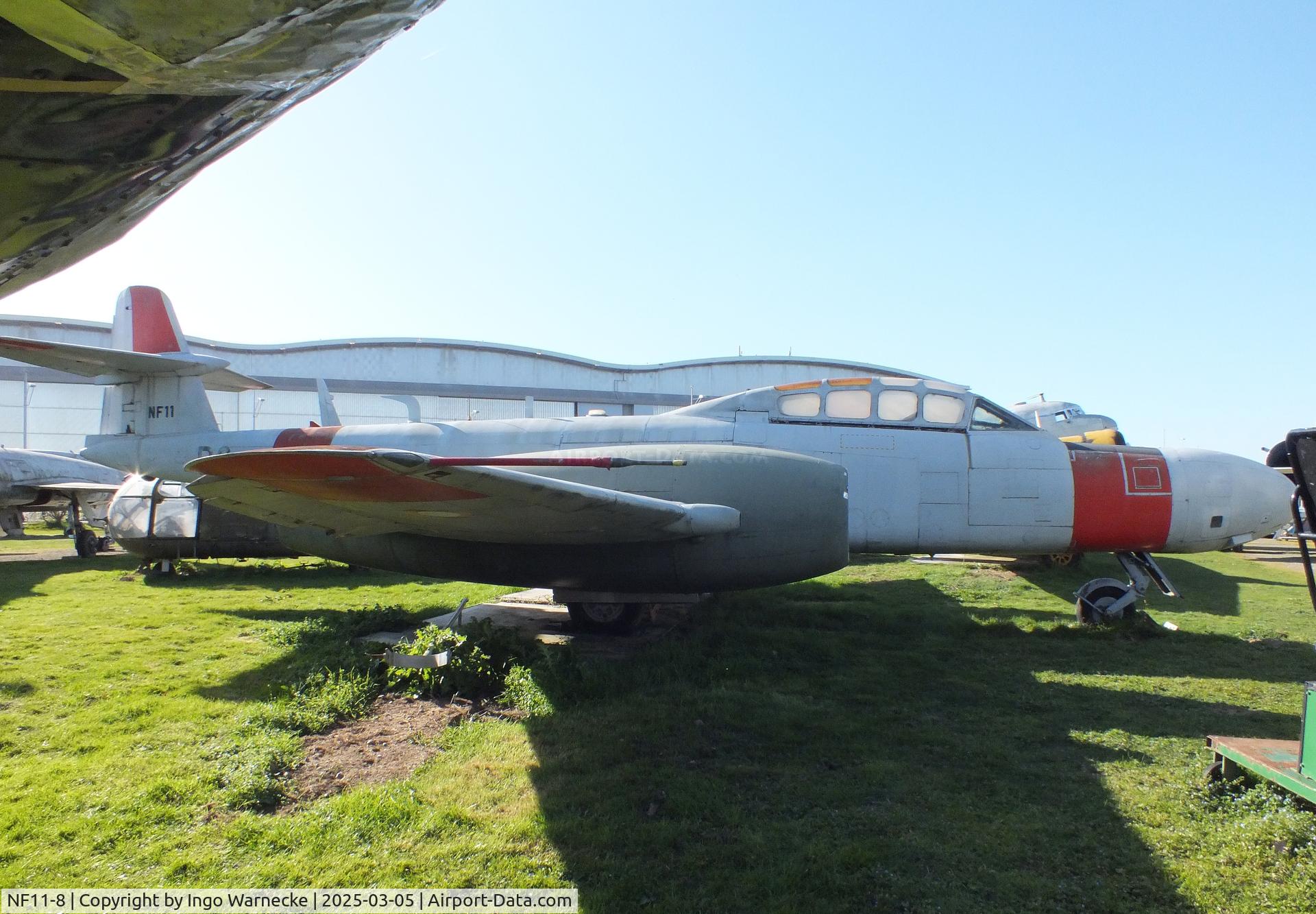 NF11-8, Gloster Meteor C/N 8, Gloster Meteor NF11 at the Ailes Anciennes Toulouse Museum, Blagnac
