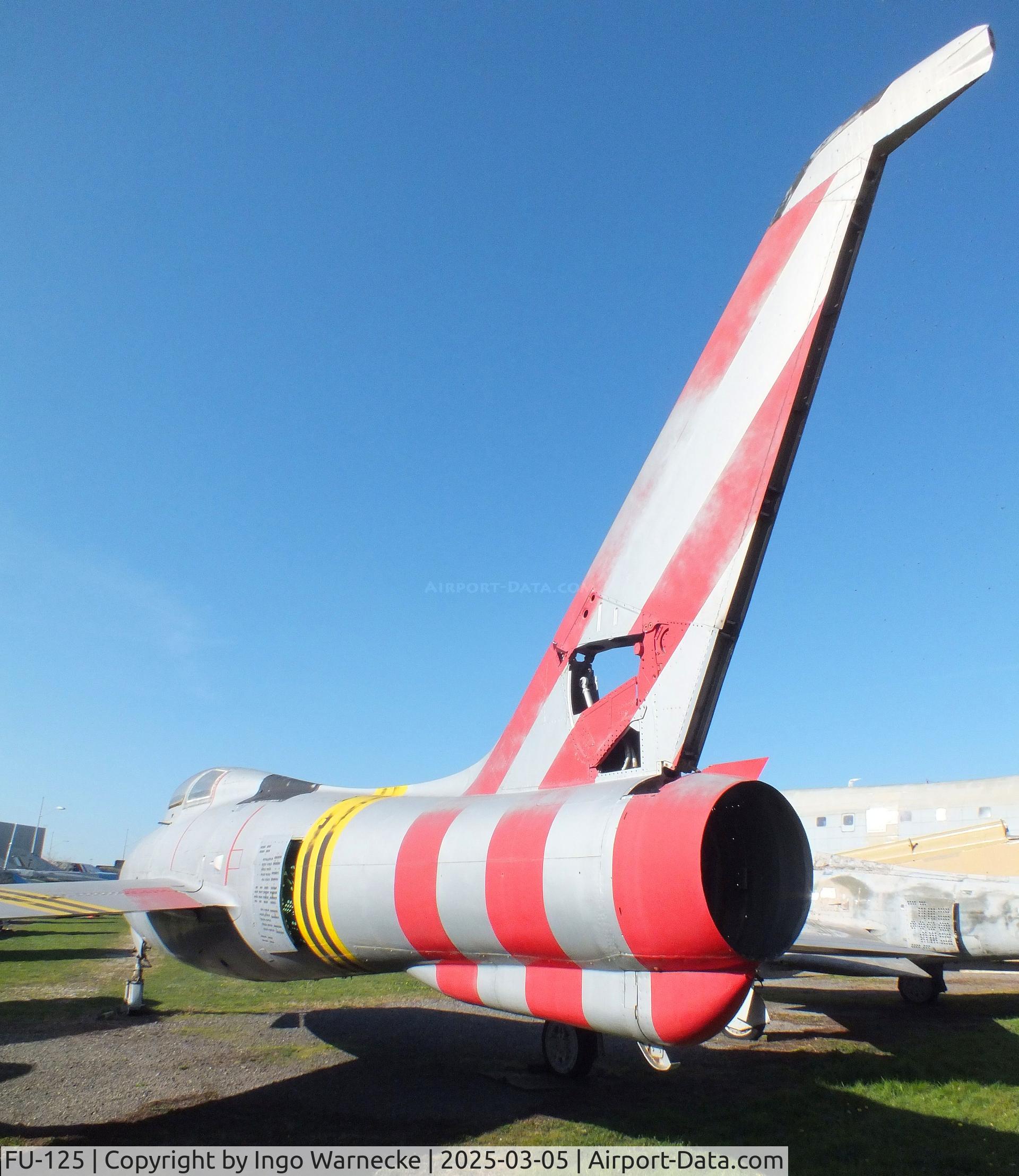 FU-125, Republic F-84F Thunderstreak C/N Not found 53-6760, Republic F-84F Thunderstreak (minus rudder/horizontal tailplanes) at the Ailes Anciennes Toulouse Museum, Blagnac