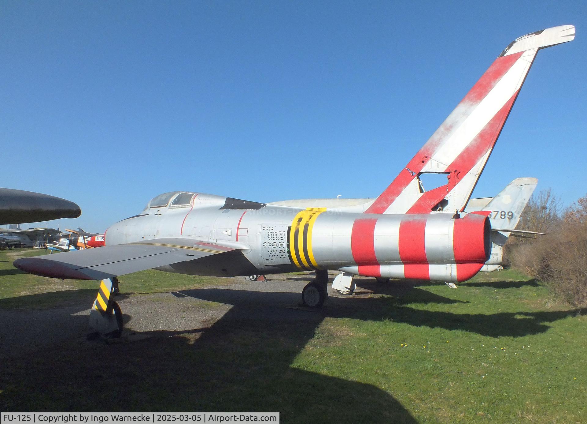 FU-125, Republic F-84F Thunderstreak C/N Not found 53-6760, Republic F-84F Thunderstreak (minus rudder/horizontal tailplanes) at the Ailes Anciennes Toulouse Museum, Blagnac