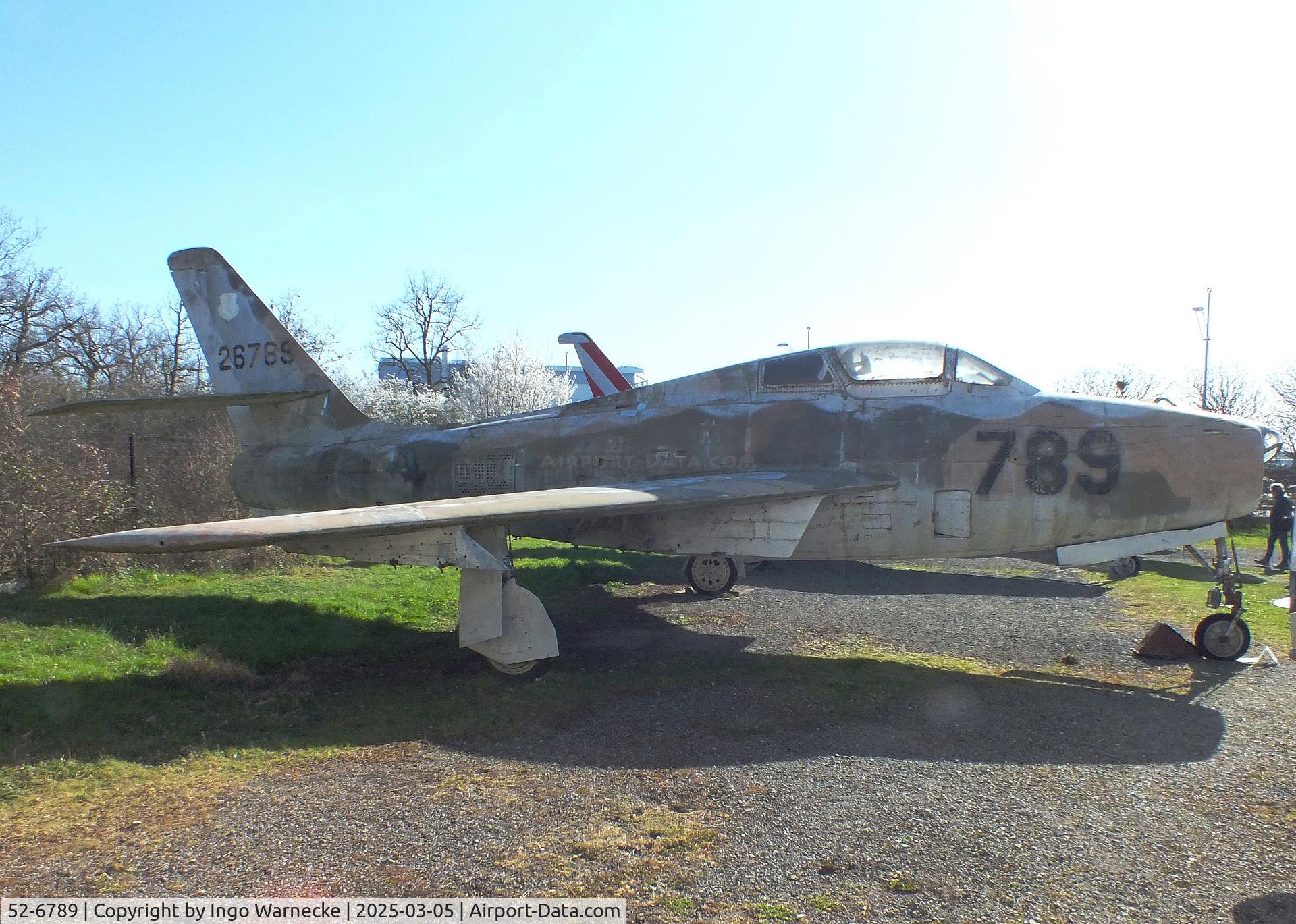 52-6789, 1952 Republic F-84F Thunderstreak C/N Not found 52-6789, Republic F-84F Thunderstreak at the Ailes Anciennes Toulouse Museum, Blagnac