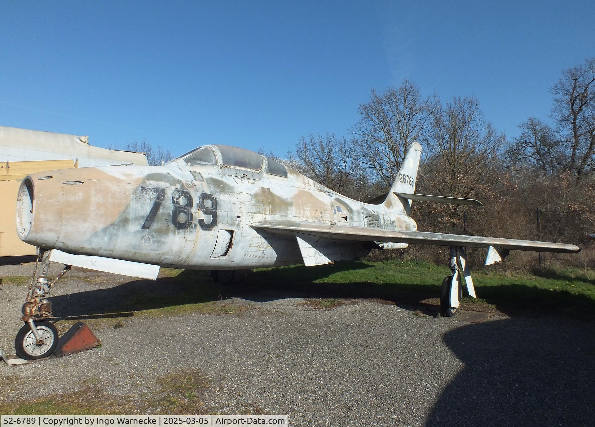 52-6789, 1952 Republic F-84F Thunderstreak C/N Not found 52-6789, Republic F-84F Thunderstreak at the Ailes Anciennes Toulouse Museum, Blagnac