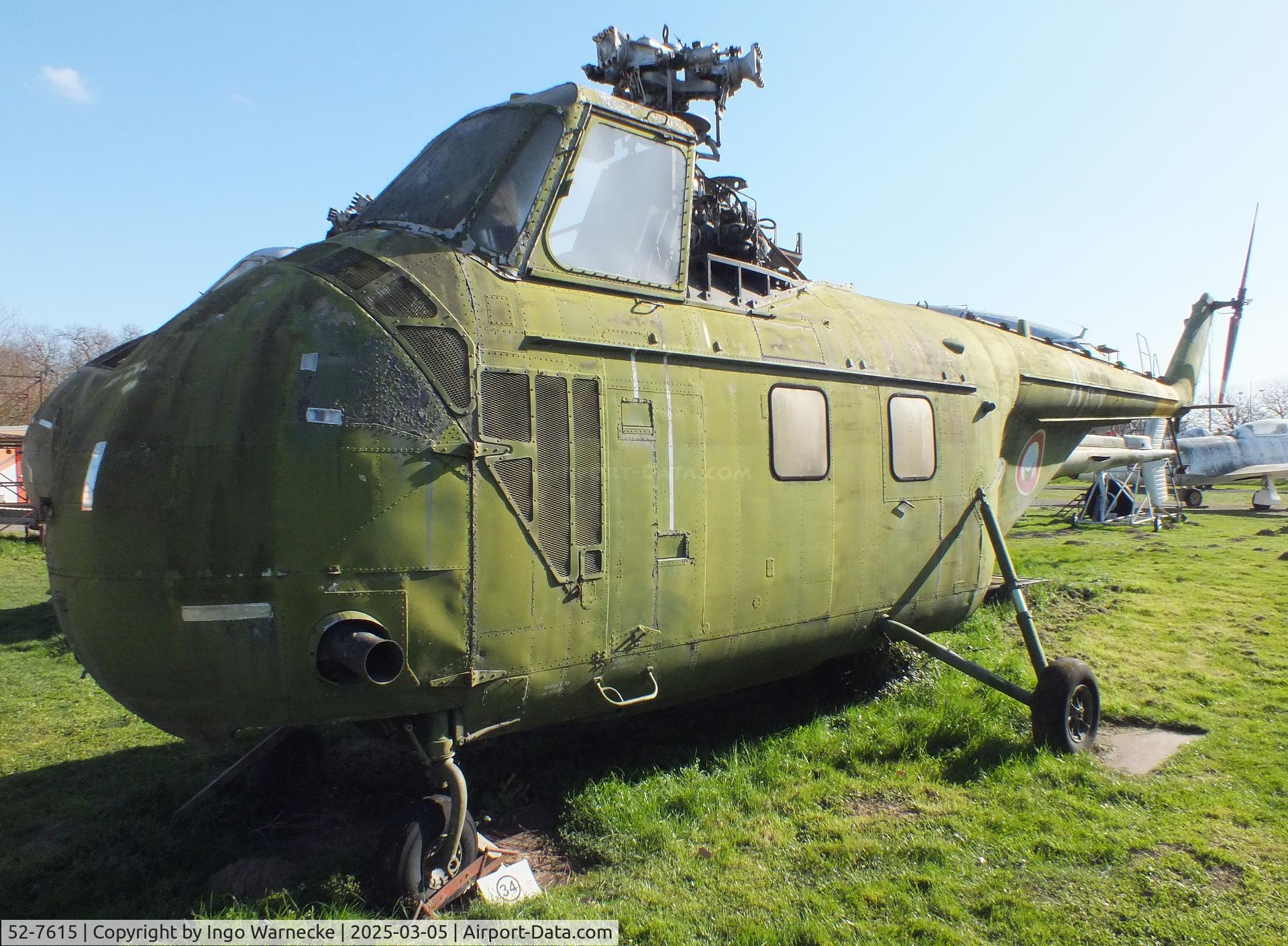 52-7615, Sikorsky H-19D Chickasaw C/N 55-623, Sikorsky H-19D Chickasaw (minus main rotor blades/gearbox cover) at the Ailes Anciennes Toulouse Museum, Blagnac