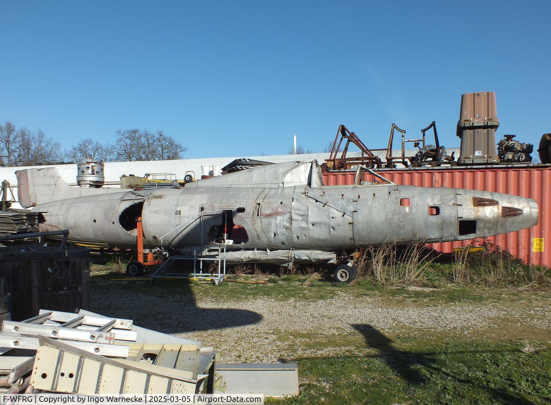 F-WFRG, SNCASO SO.6025 Espadon C/N 01, SNCASO SO.6025 Espadon (remains of the fuselage) awaiting restoration at the Ailes Anciennes Toulouse Museum, Blagnac
