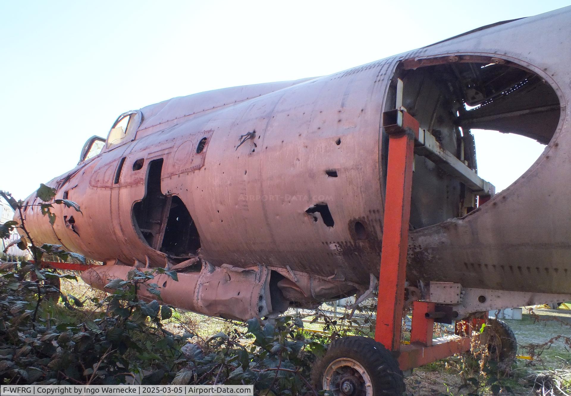 F-WFRG, SNCASO SO.6025 Espadon C/N 01, SNCASO SO.6025 Espadon (remains of the fuselage) awaiting restoration at the Ailes Anciennes Toulouse Museum, Blagnac