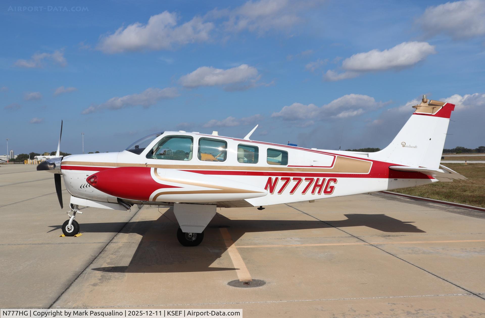 N777HG, 1975 Beech A36 Bonanza 36 C/N E-777, Beech A36