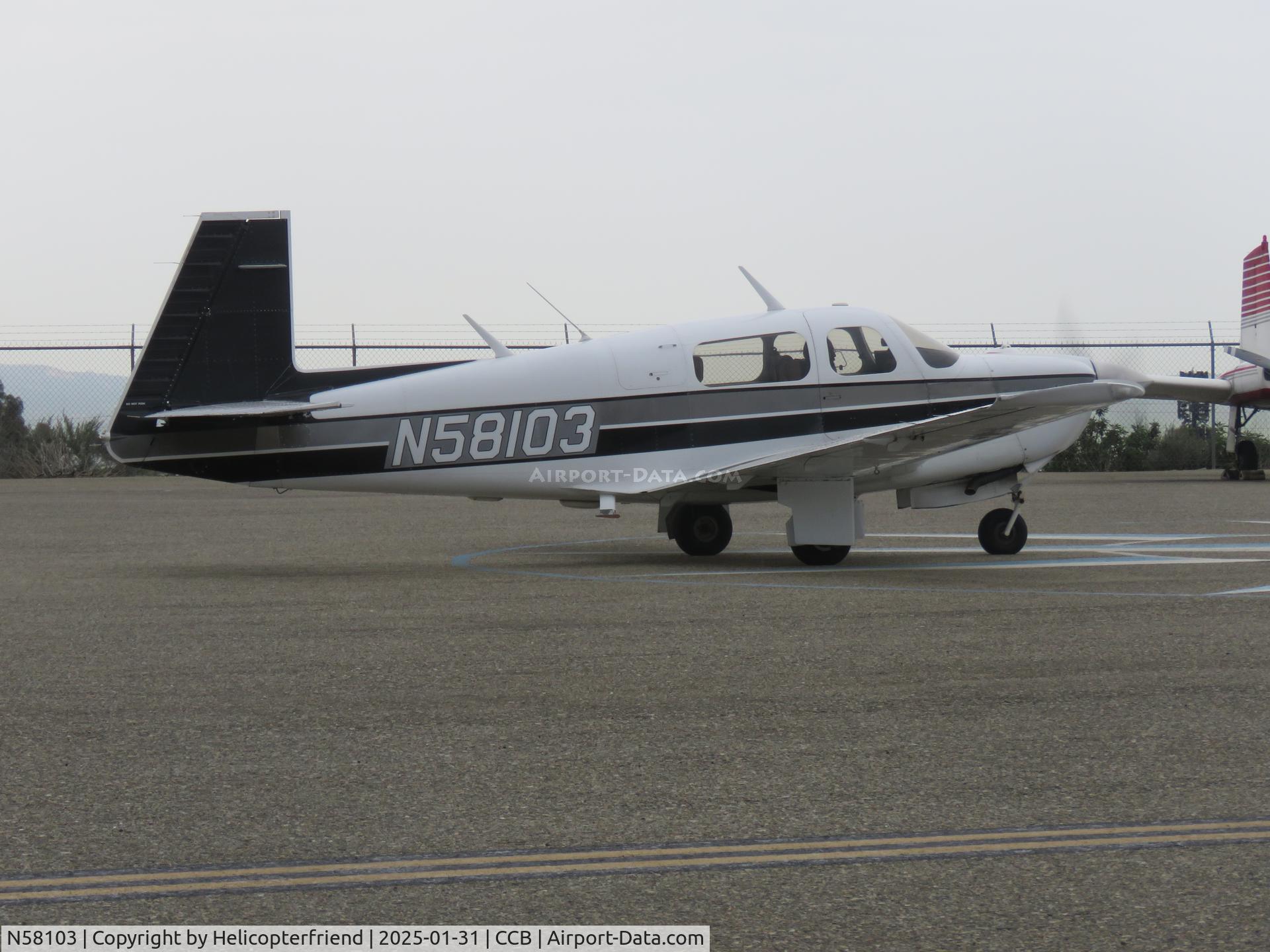 N58103, 1986 Mooney M20J 201 C/N 24-3009, Checking engine