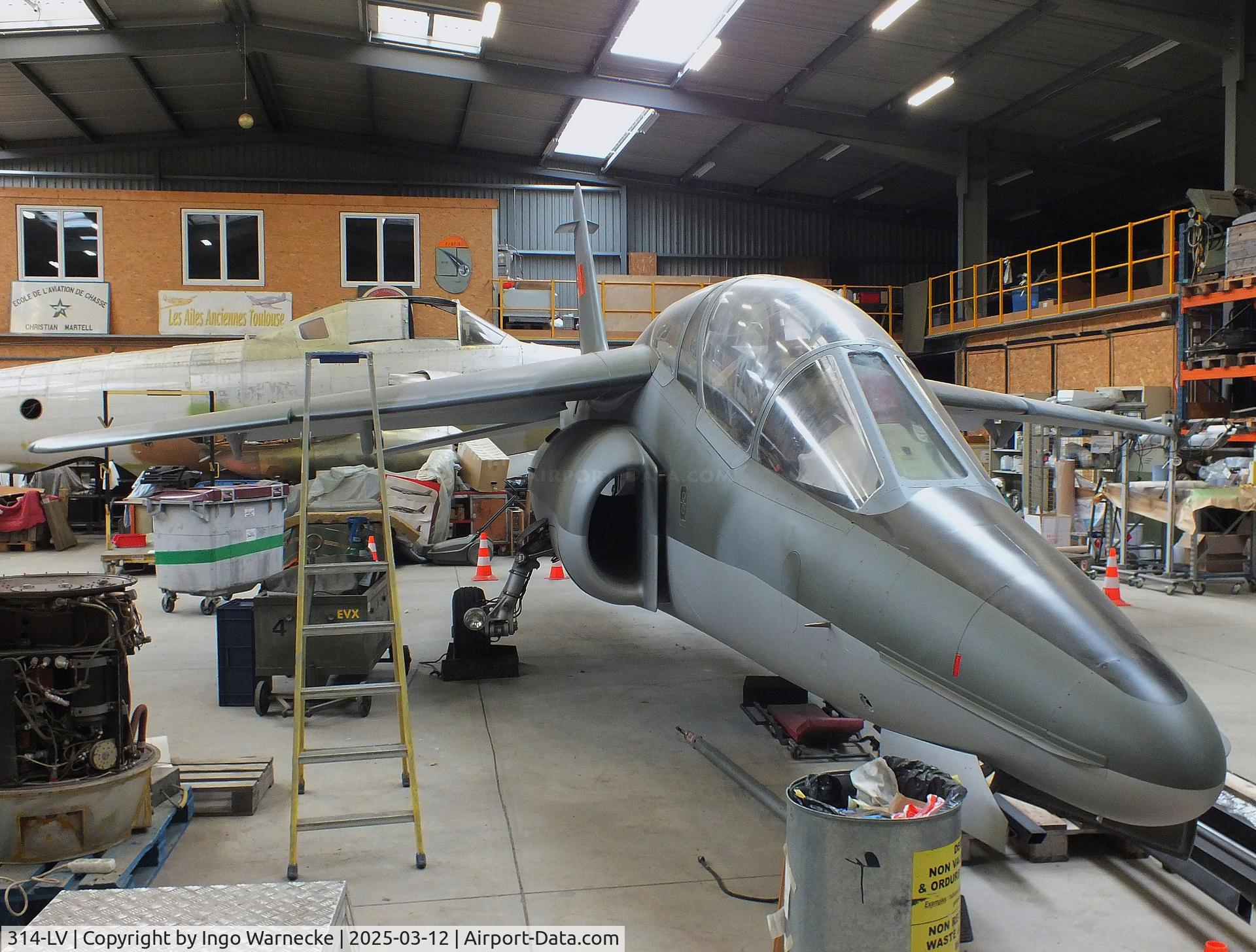 314-LV, 1978 Dassault-Dornier Alpha Jet E C/N E5, Dassault-Breguet/Dornier Alpha Jet E being restored at the Ailes Anciennes Toulouse Museum, Blagnac