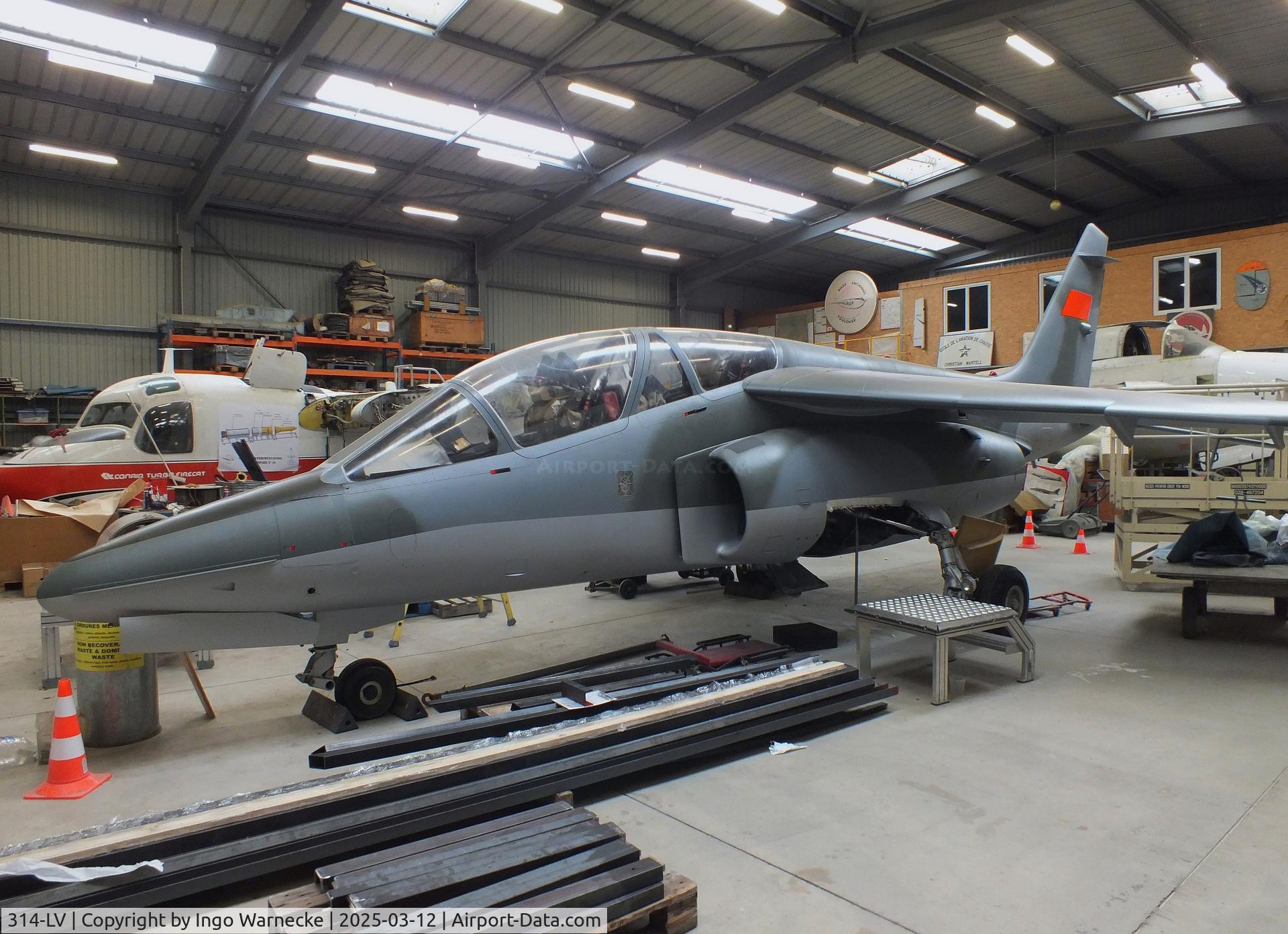 314-LV, 1978 Dassault-Dornier Alpha Jet E C/N E5, Dassault-Breguet/Dornier Alpha Jet E being restored at the Ailes Anciennes Toulouse Museum, Blagnac