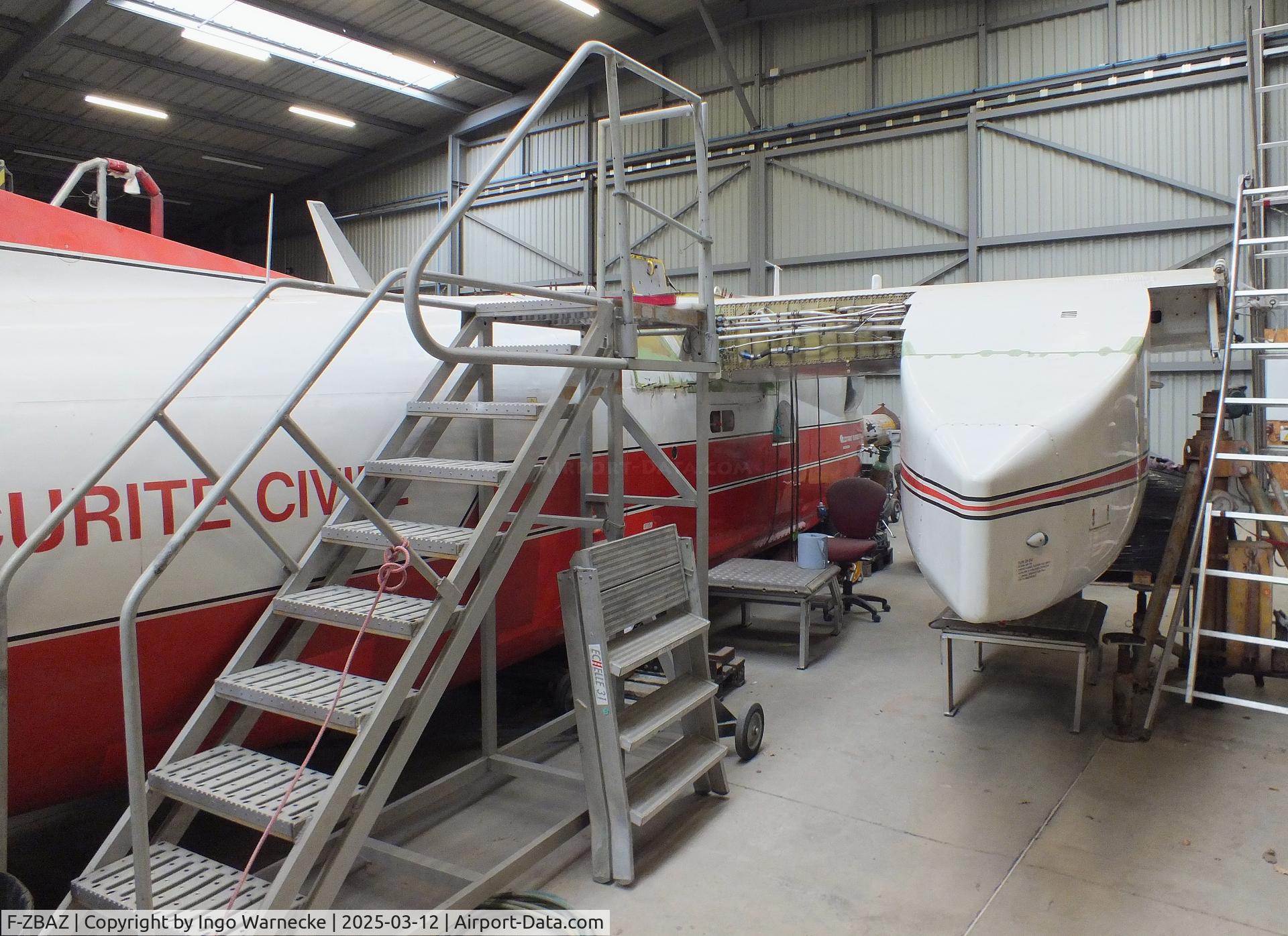 F-ZBAZ, De Havilland Canada CS2F-2 C/N DHC57, Conair Turbo Firecat being restored at the Ailes Anciennes Toulouse Museum, Blagnac