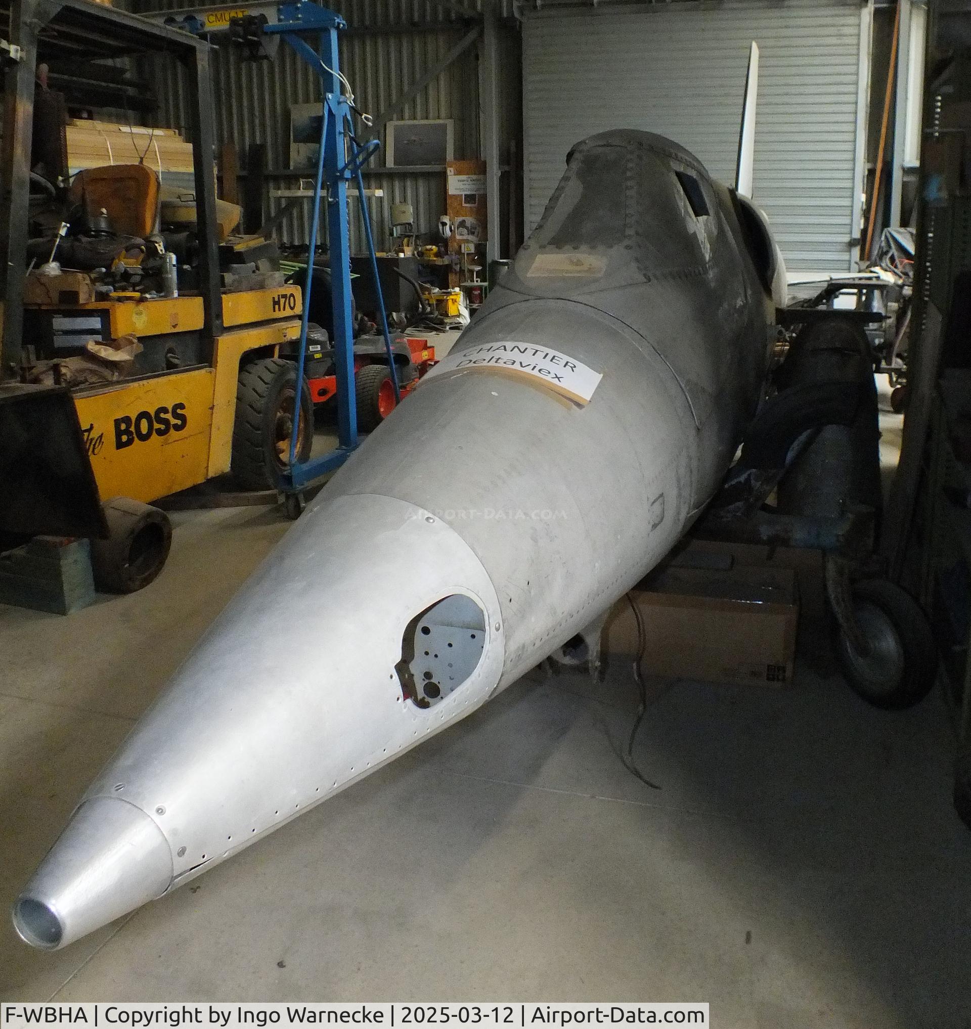 F-WBHA, ONERA Deltaviex C/N 01, ONERA Deltaviex (port wing dismounted) being restored at the Ailes Anciennes Toulouse Museum, Blagnac