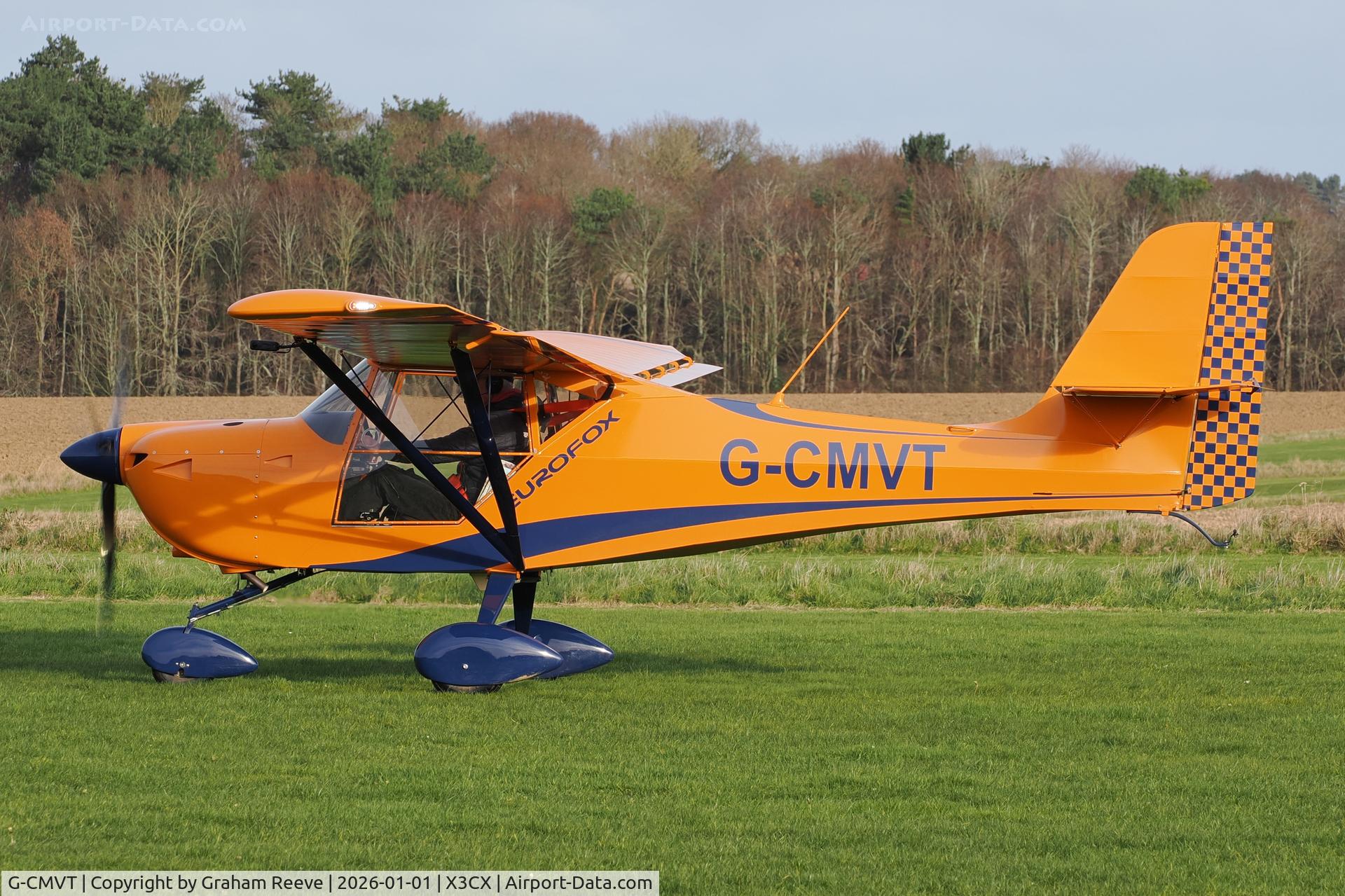 G-CMVT, 2024 Ascent Industries Eurofox 3K C/N 71324, Departing from Northrepps.
