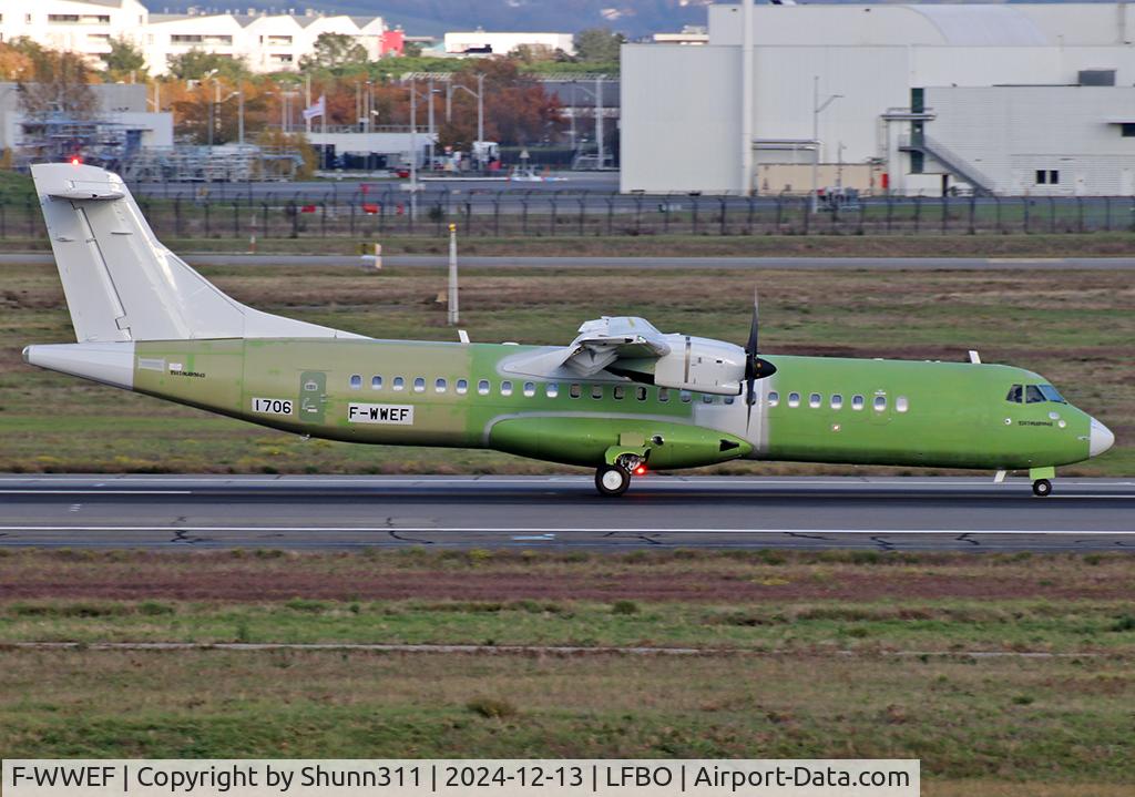 F-WWEF, 2024 ATR 72-600 C/N 1706, C/n 1706 - For AZUL Linhas Aereas as PR-YXE